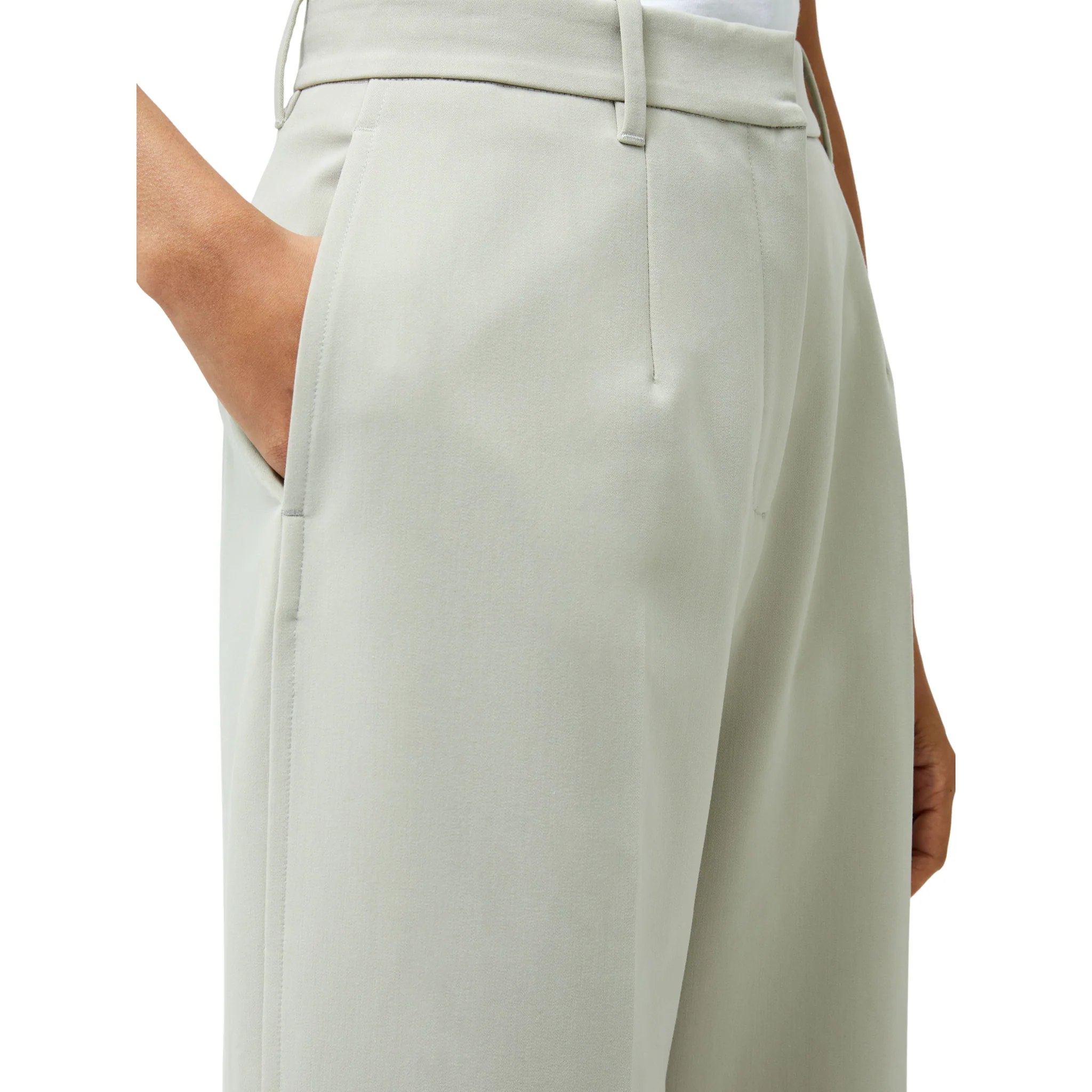 Womens French Connection Pistachio Green Angie Suiting Wide Leg Trousers - Image 4