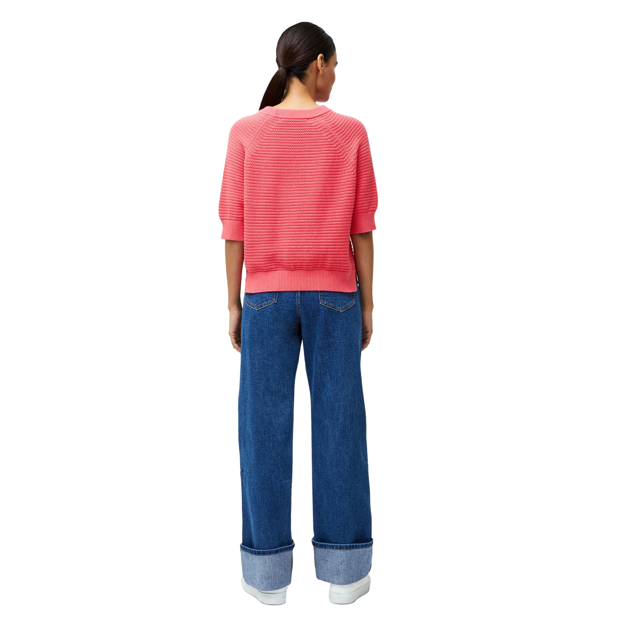 Womens French Connection Raspberry Pink Lily S/s Knit - Image 3
