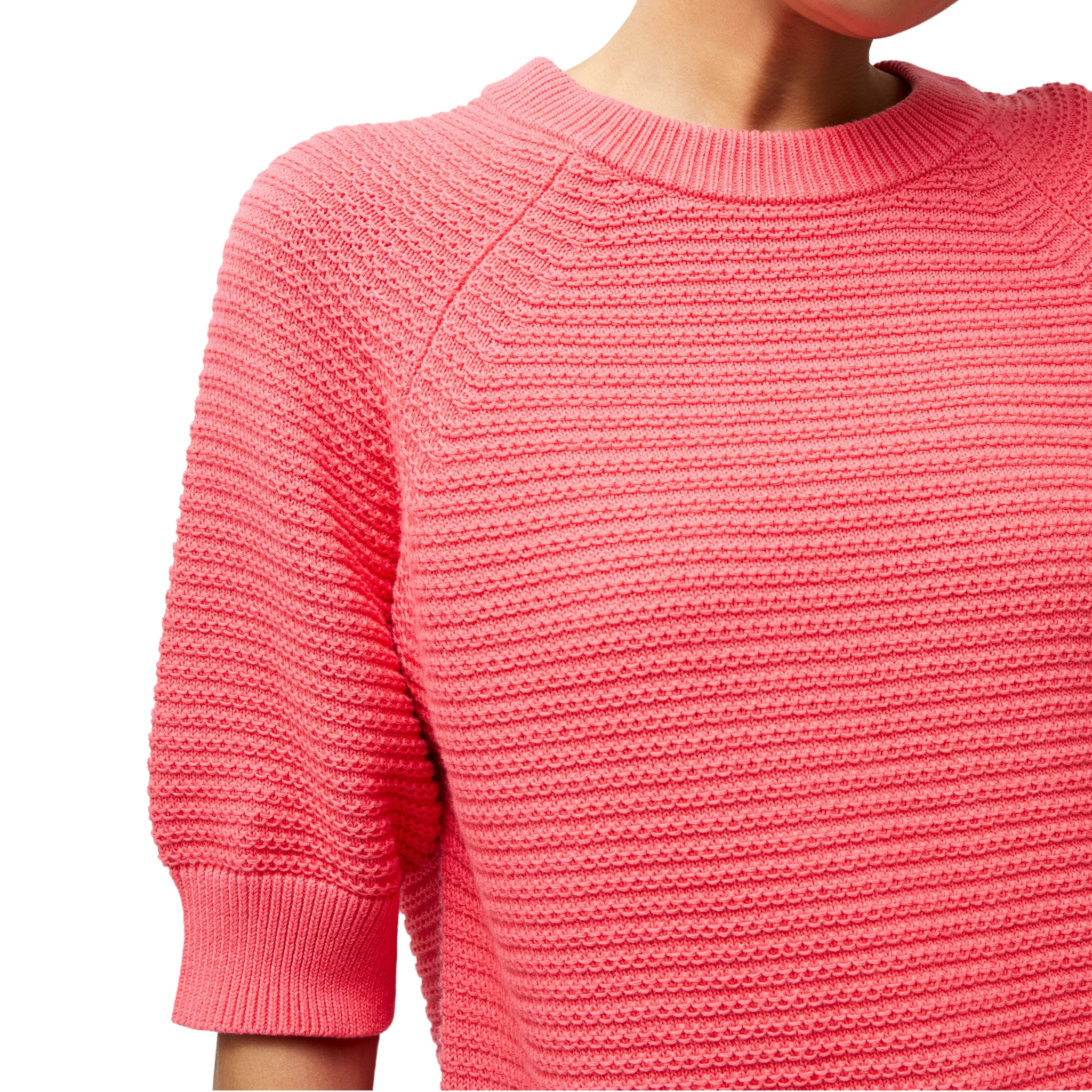 Womens French Connection Raspberry Pink Lily S/s Knit - Image 4