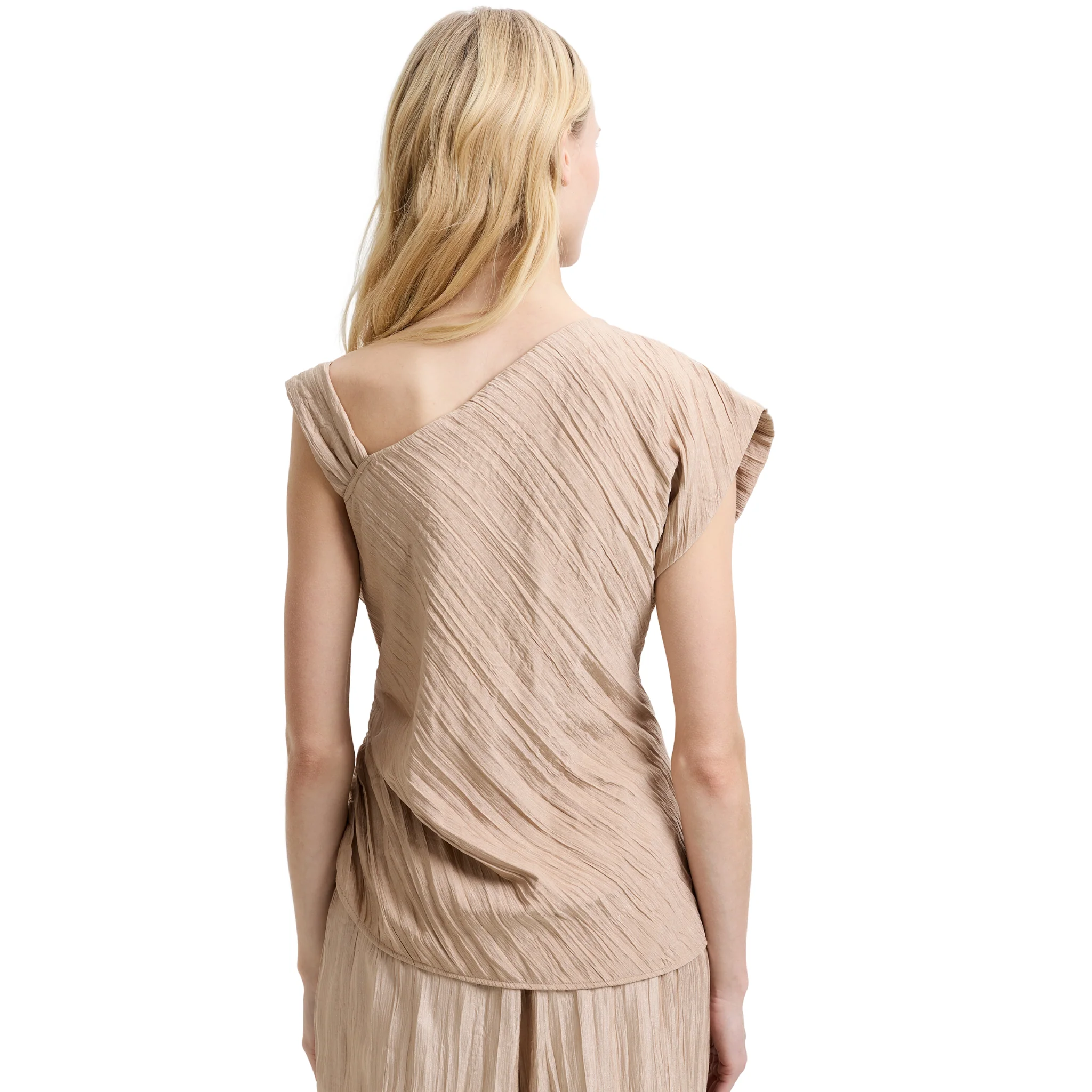 Womens French Connection Warm Neutral Novie Asymmetric Top - Image 3