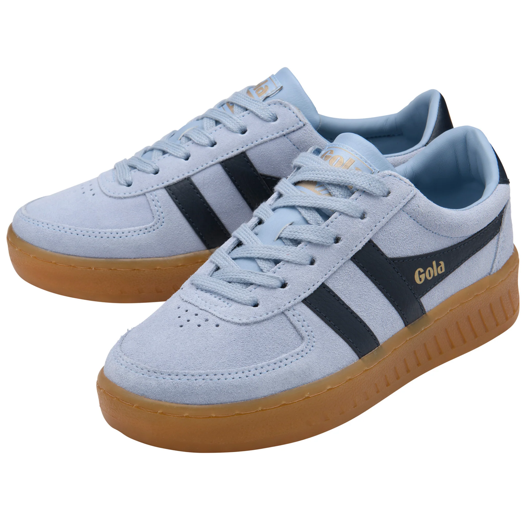 Womens Gola Air/Navy/Gum Grandslam Suede Trainers - Image 3