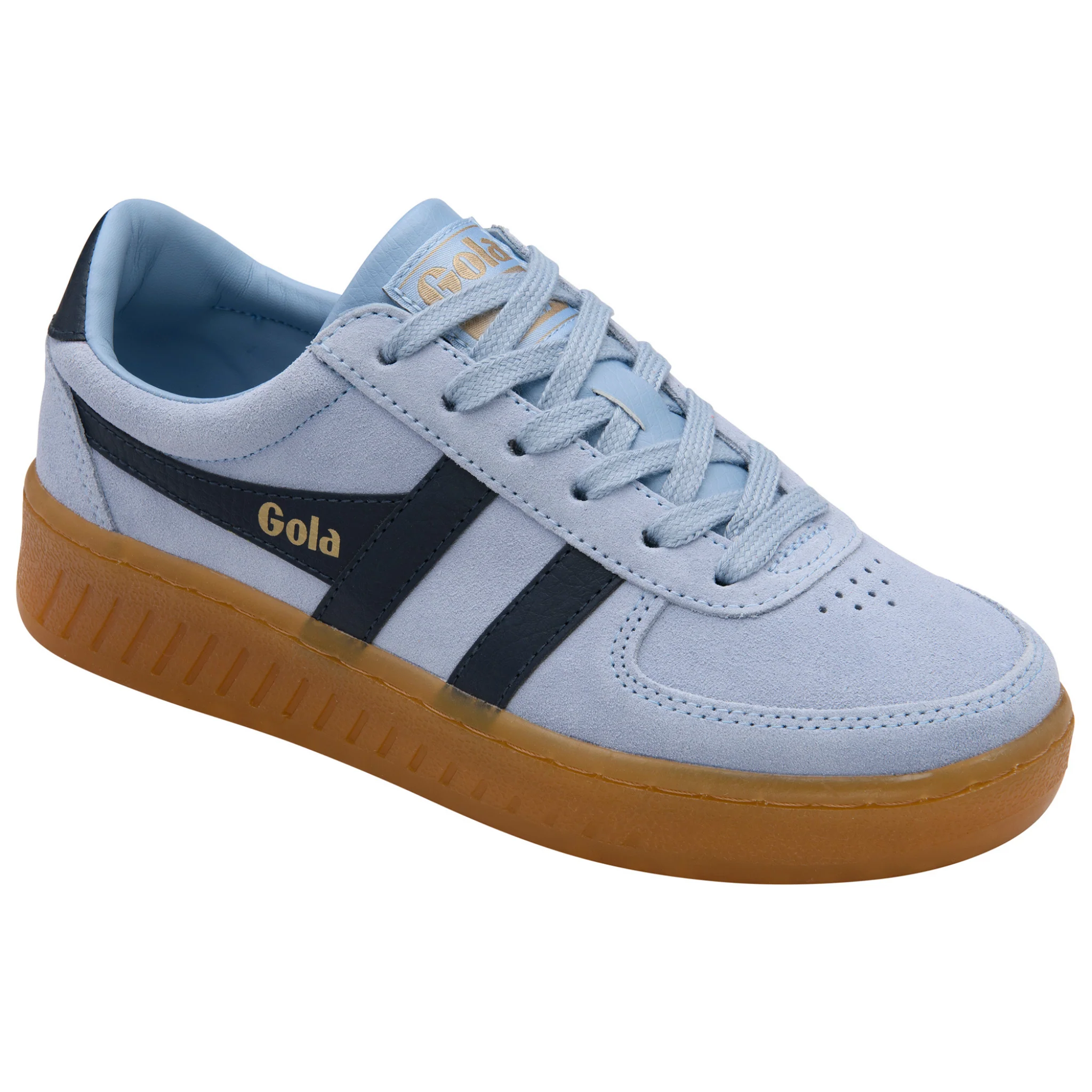 Womens Gola Air/Navy/Gum Grandslam Suede Trainers - Image 5
