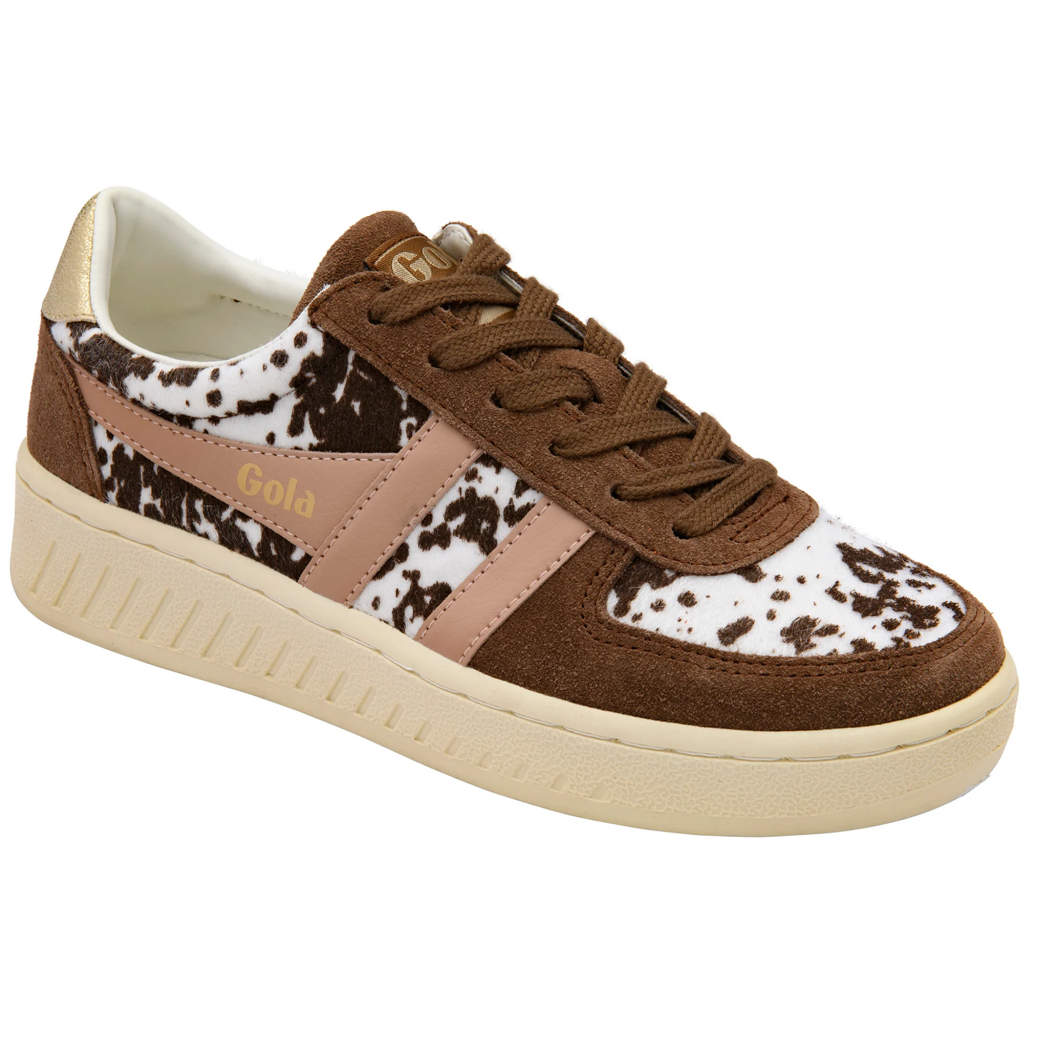Womens Gola Dalmatian/Otter/Cameo Grandslam Savanna Trainers - Image 5