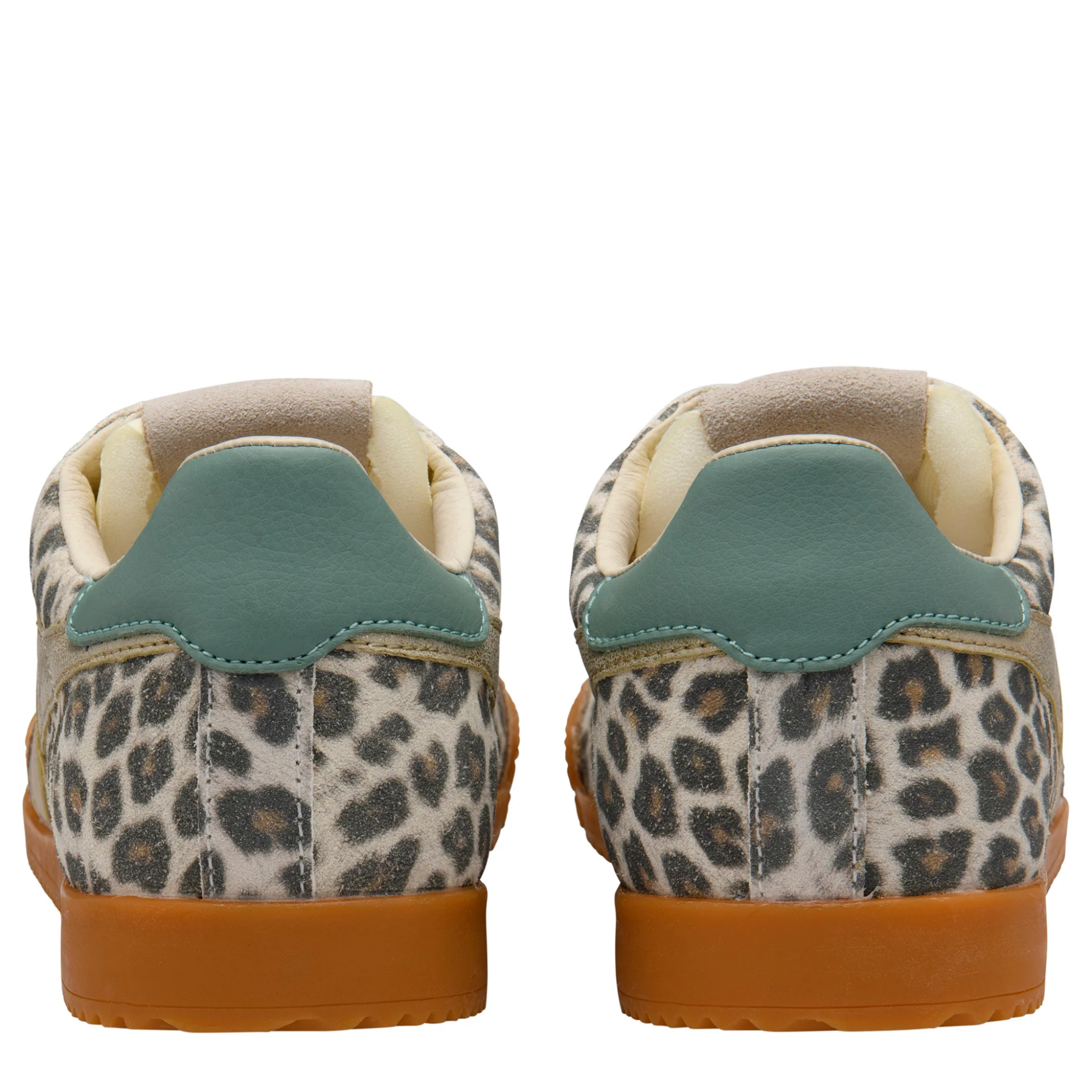 Womens Gola Snow Leopard/Gold/Green Mist Elan Safari Trainers - Image 3