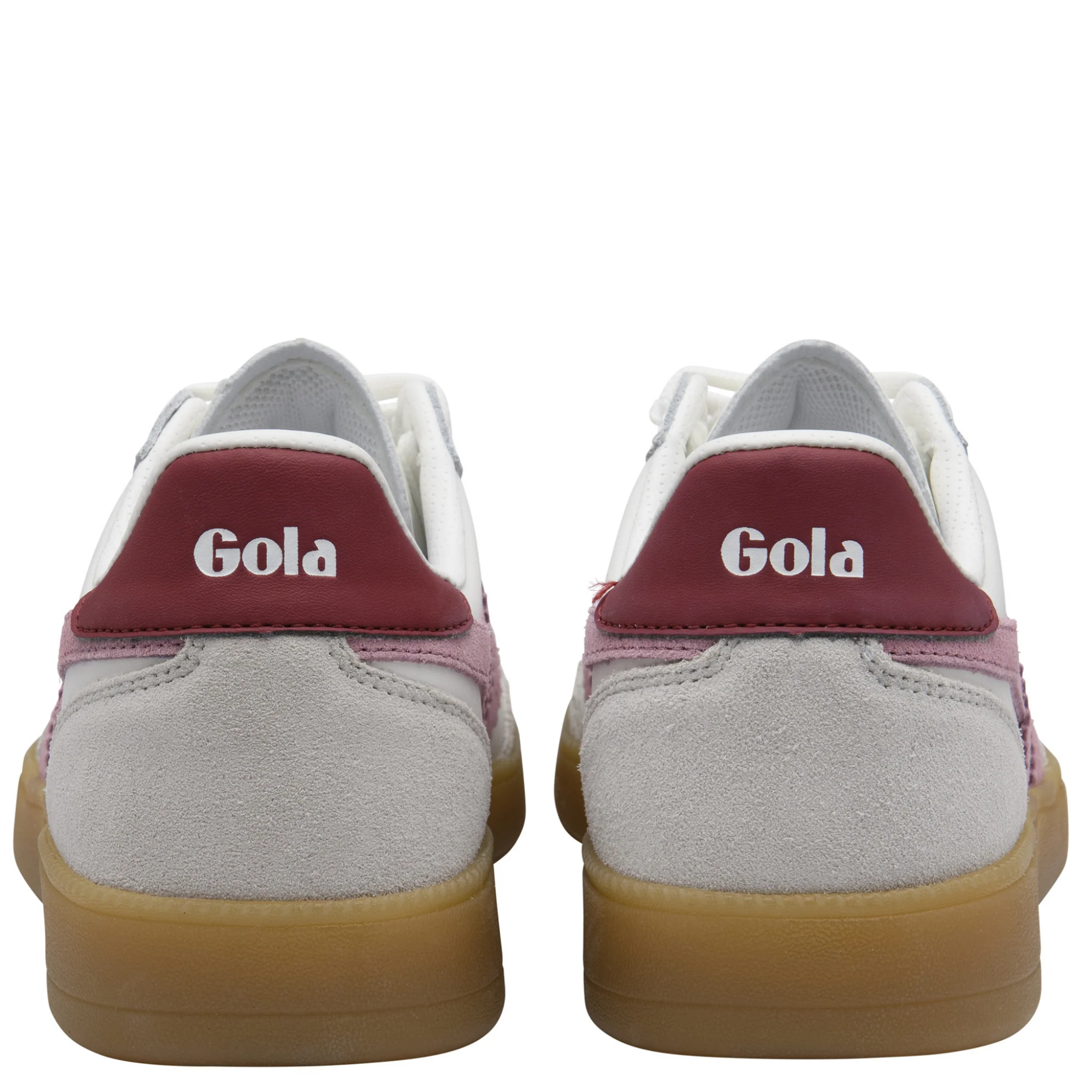 Womens Gola White/Candy/Deep Red/Gum Viper Leather Trainers - Image 3