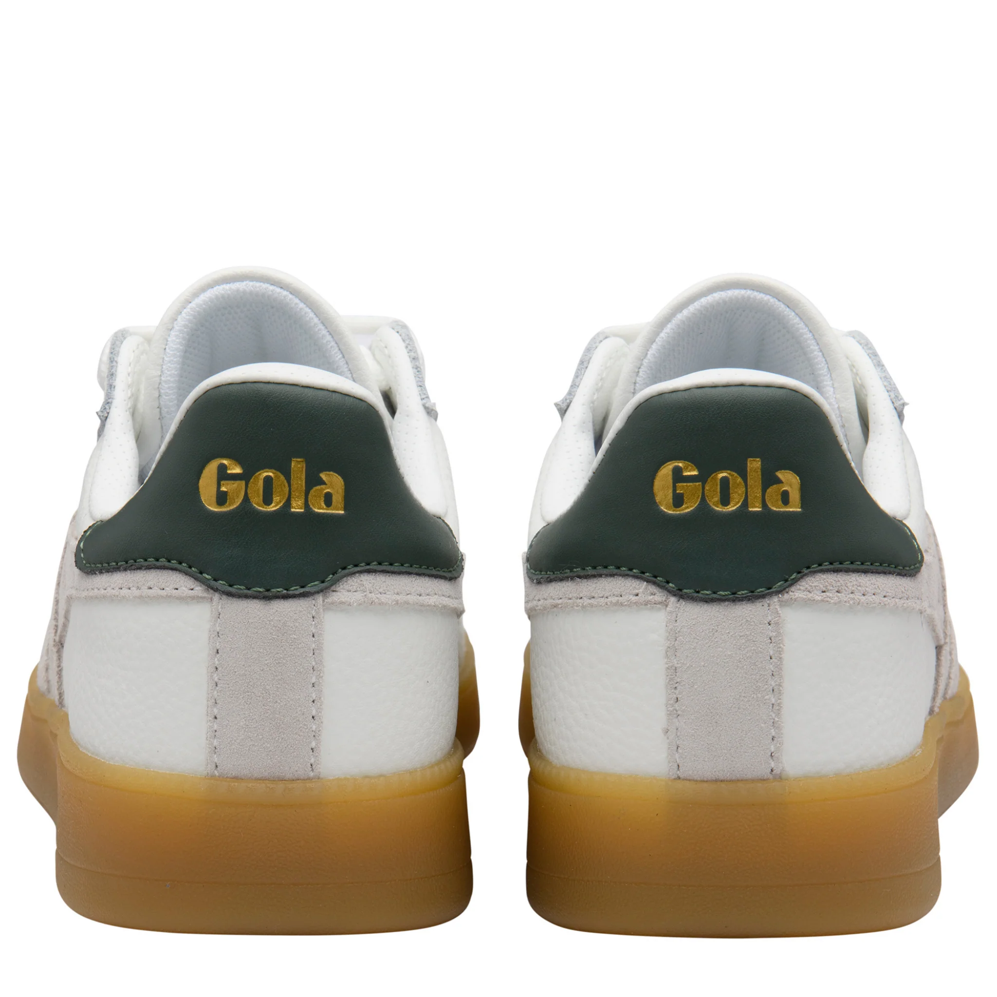 Womens Gola White/White/Evergreen/Gum Aztec Leather Trainers - Image 3