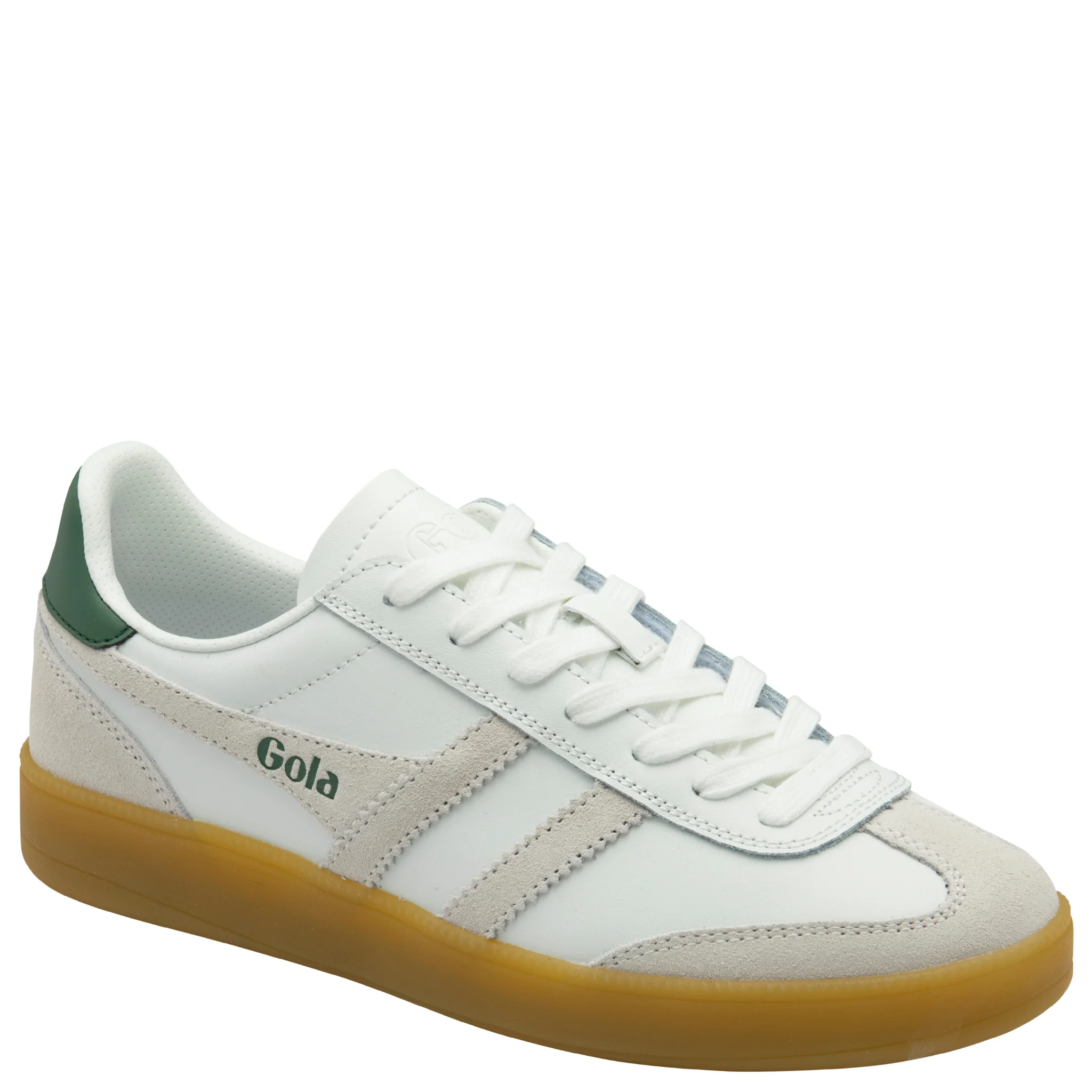 Womens Gola White/White/Evergreen/Gum Viper Leather Trainers - Image 2