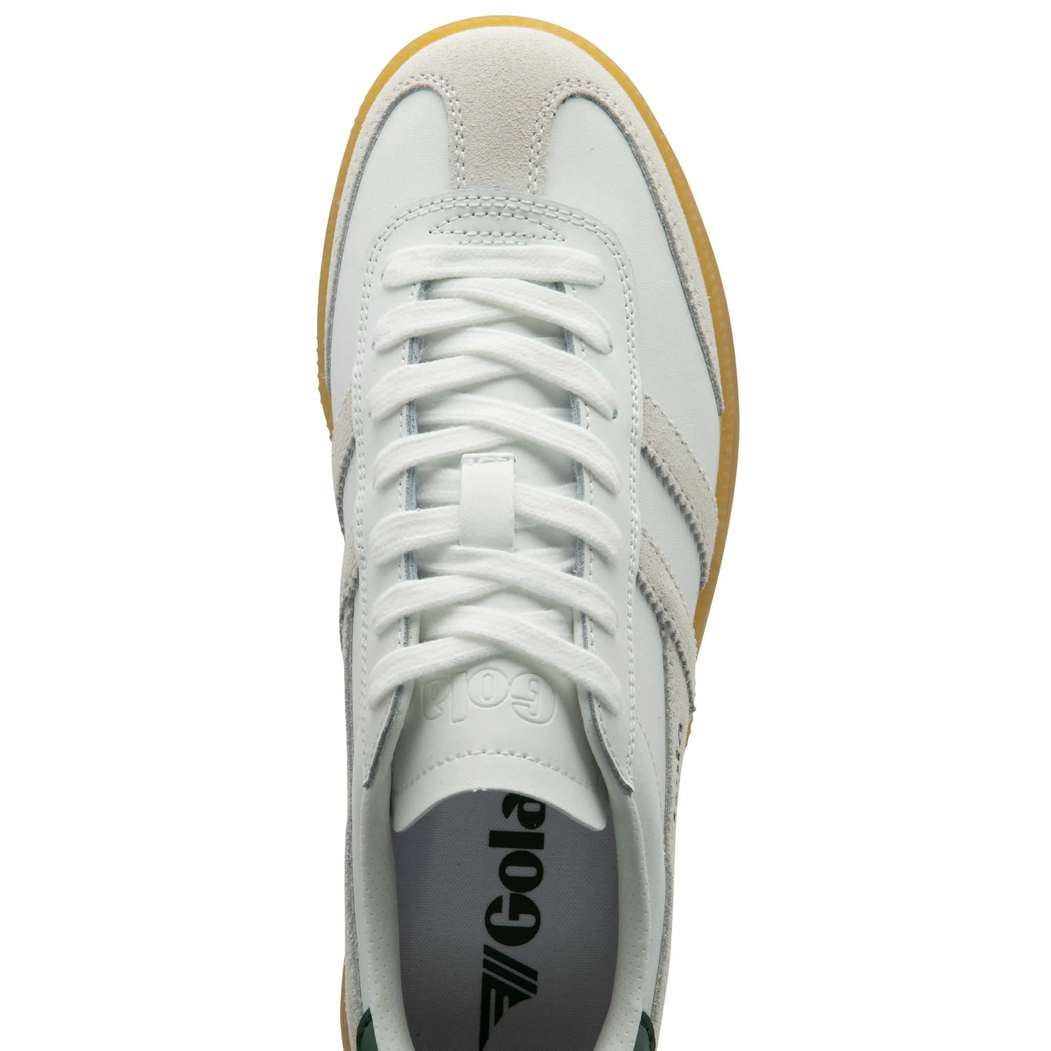 Womens Gola White/White/Evergreen/Gum Viper Leather Trainers - Image 5