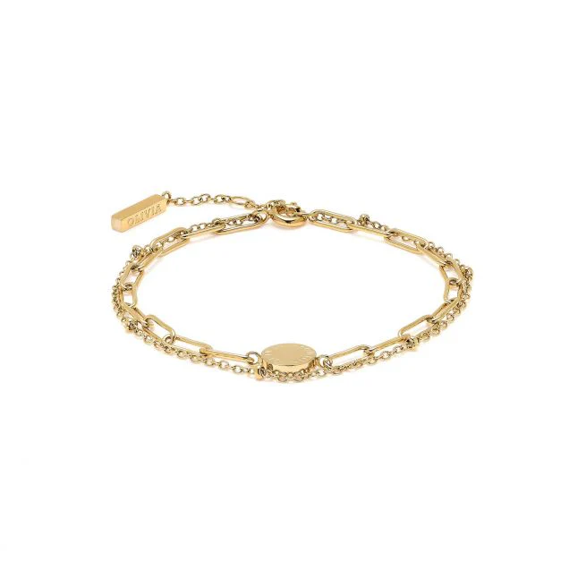 Womens	Olivia Burton Gold Illusion Stacking Bracelet - Image 3