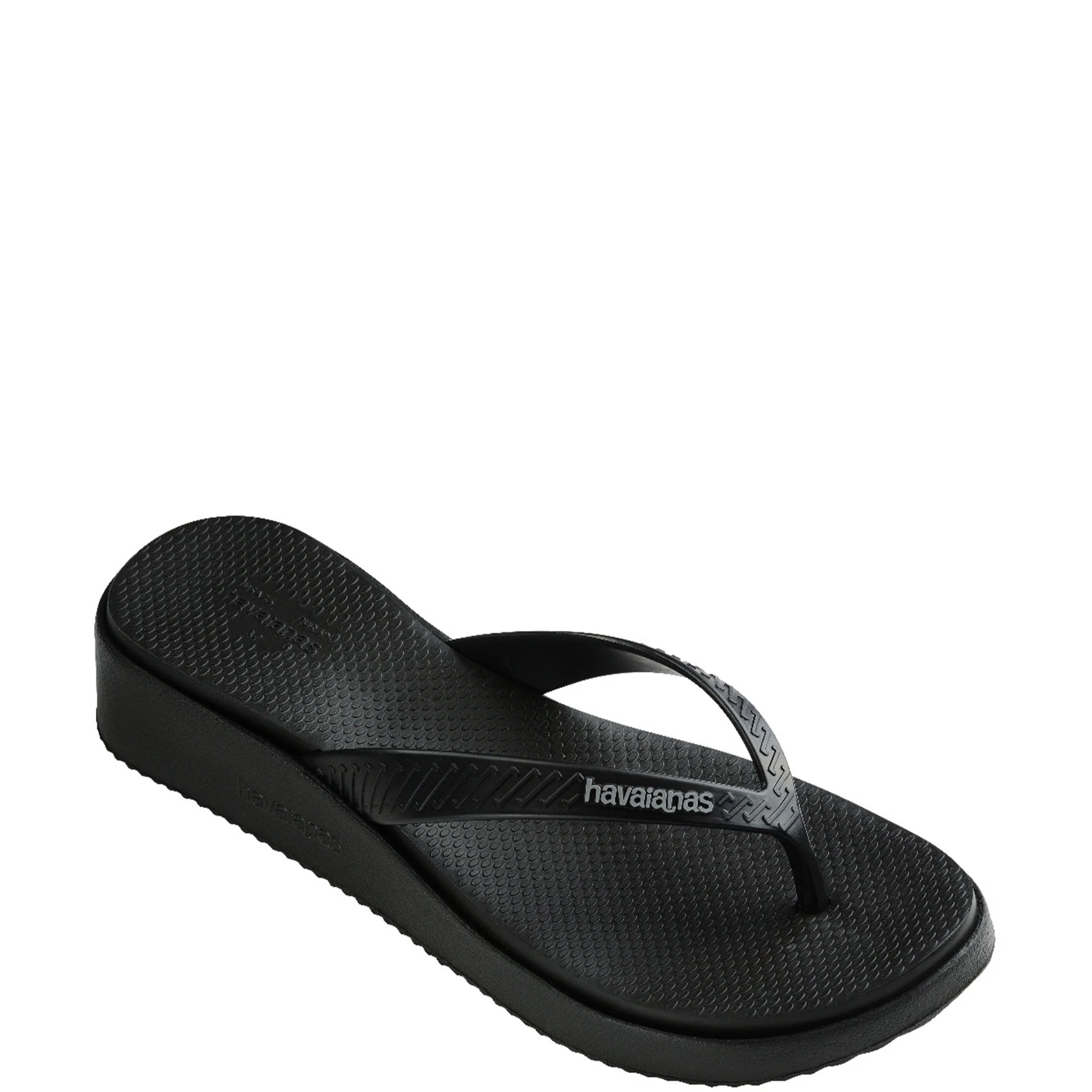 Womens Havaianas Black High Platform Flip Flops - Image 4