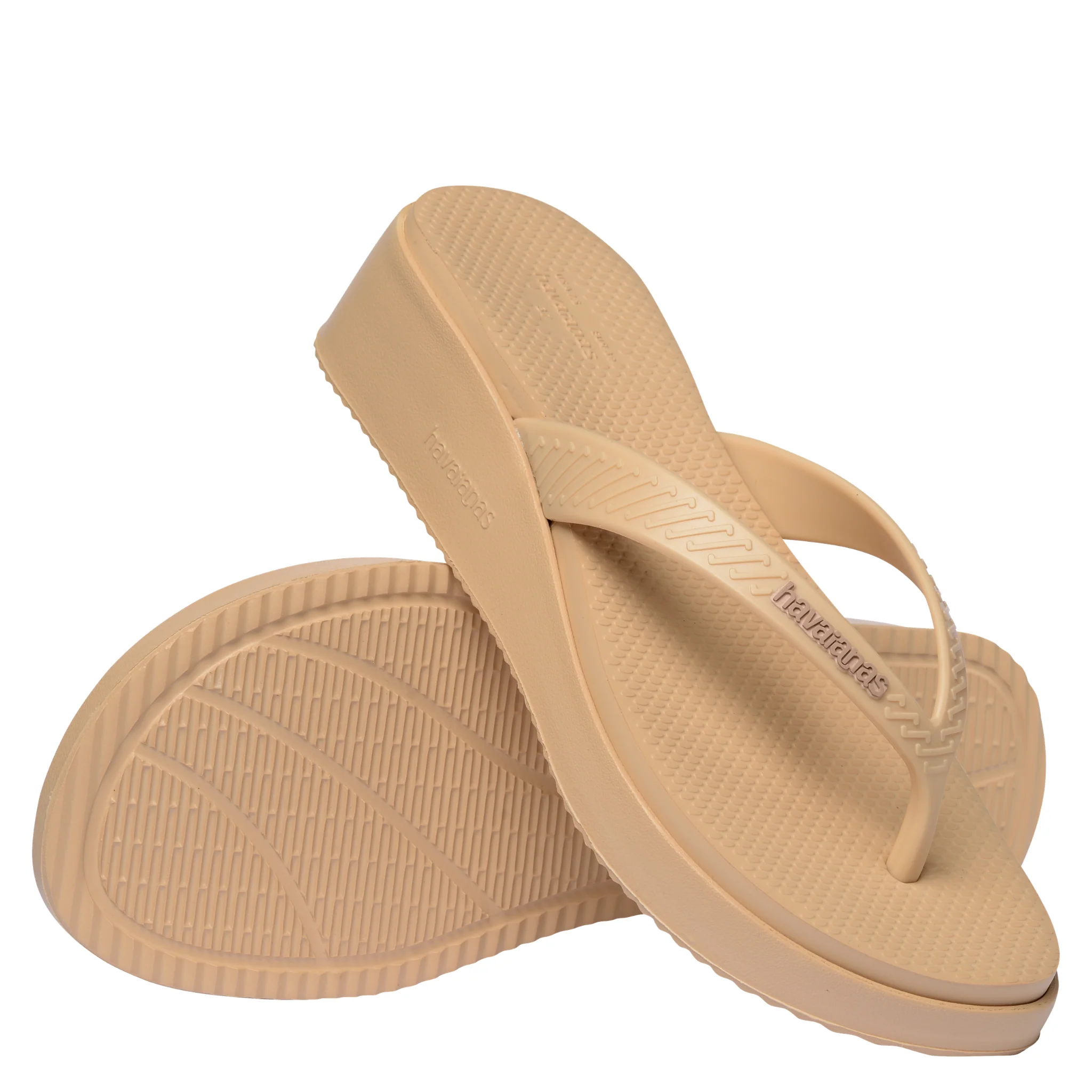 Womens Havaianas Golden High Platform Flip Flops - Image 4