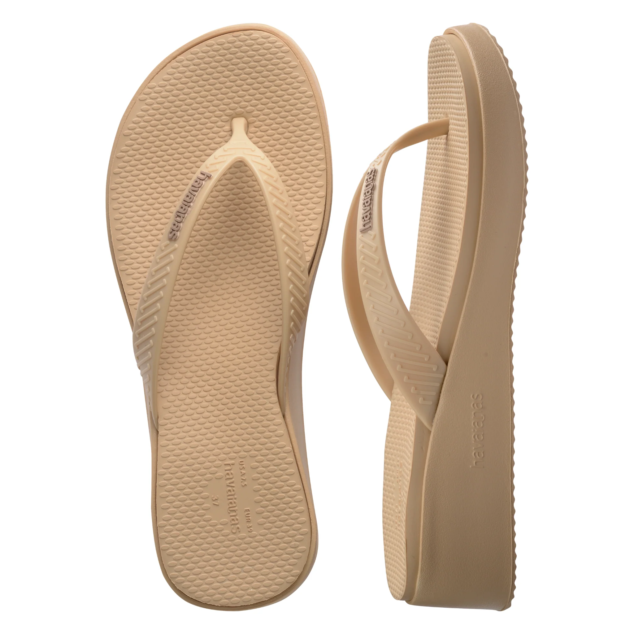 Womens Havaianas Golden High Platform Flip Flops - Image 6