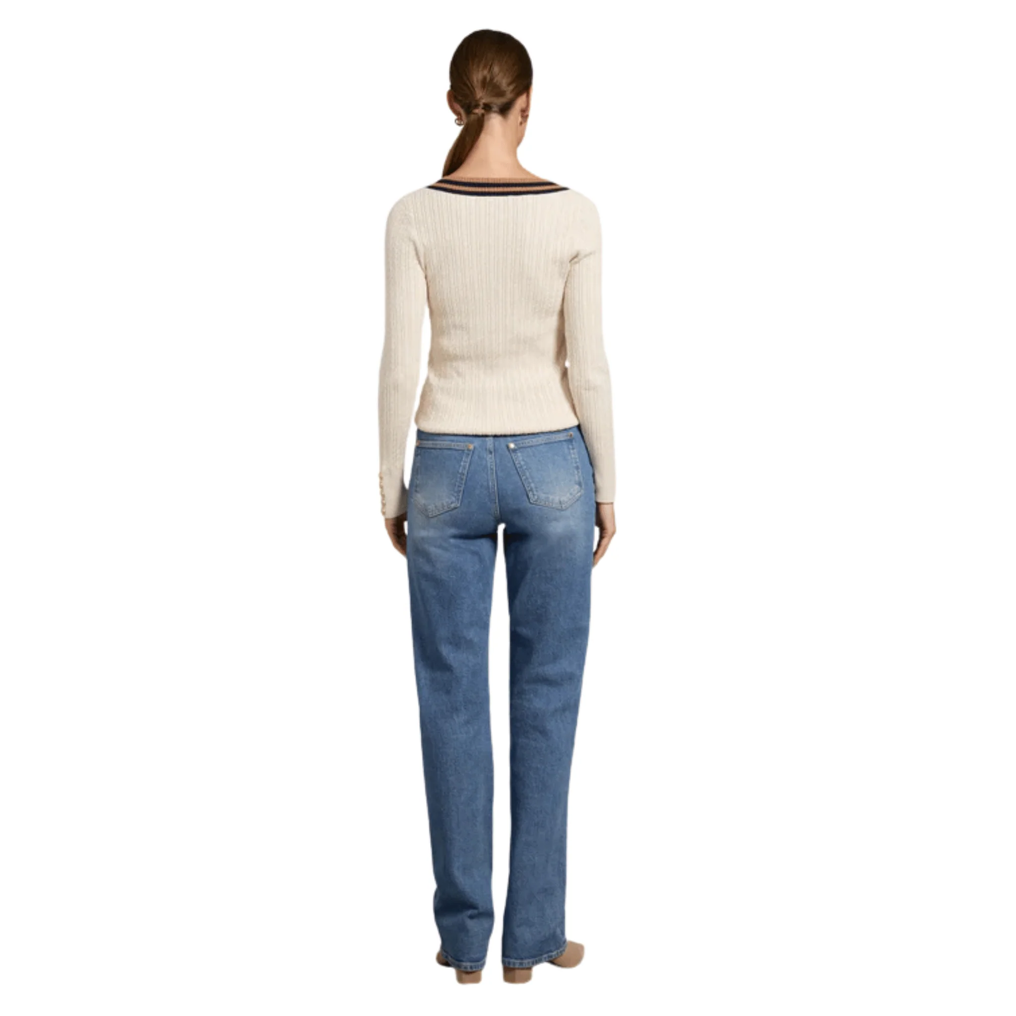 Womens Holland Cooper Almond Zoe V-Neck Knit Jumper - Image 5