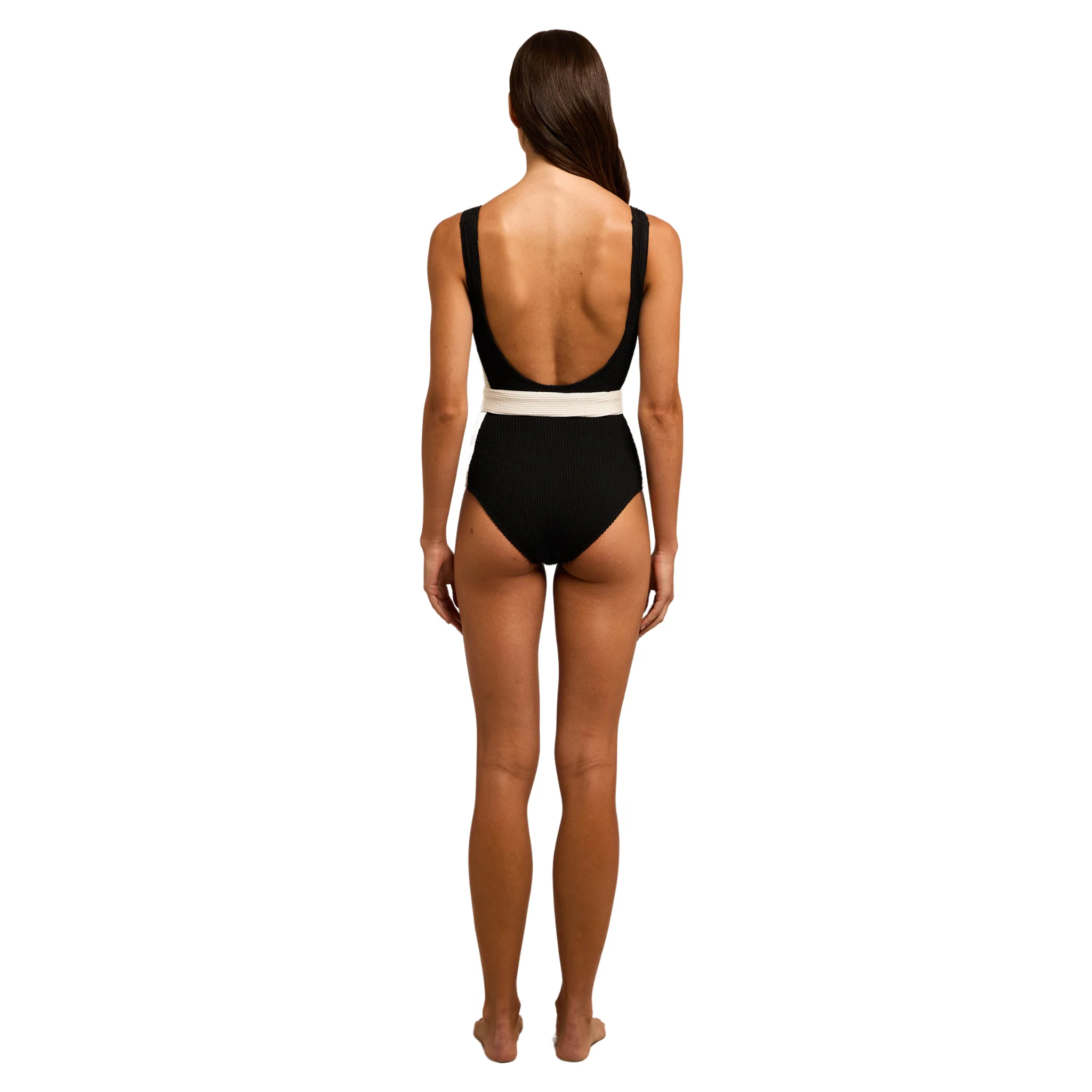 Womens Holland Cooper Black Classic Belted Swimsuit - Image 5