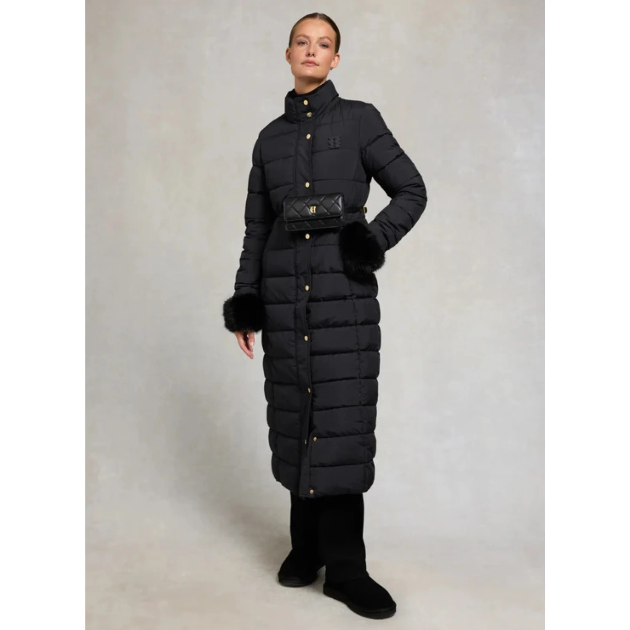 Womens Holland Cooper Black Milton Longline Coat - Image 9