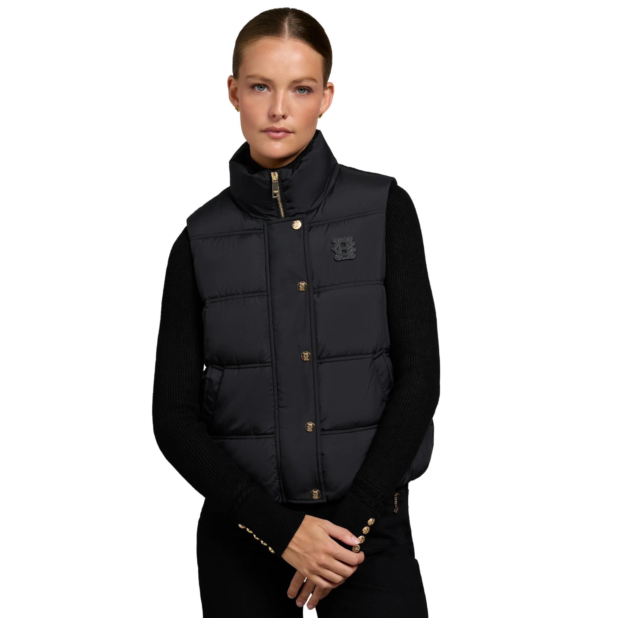 Womens Holland Cooper Black Milton Padded Gilet - Image 2