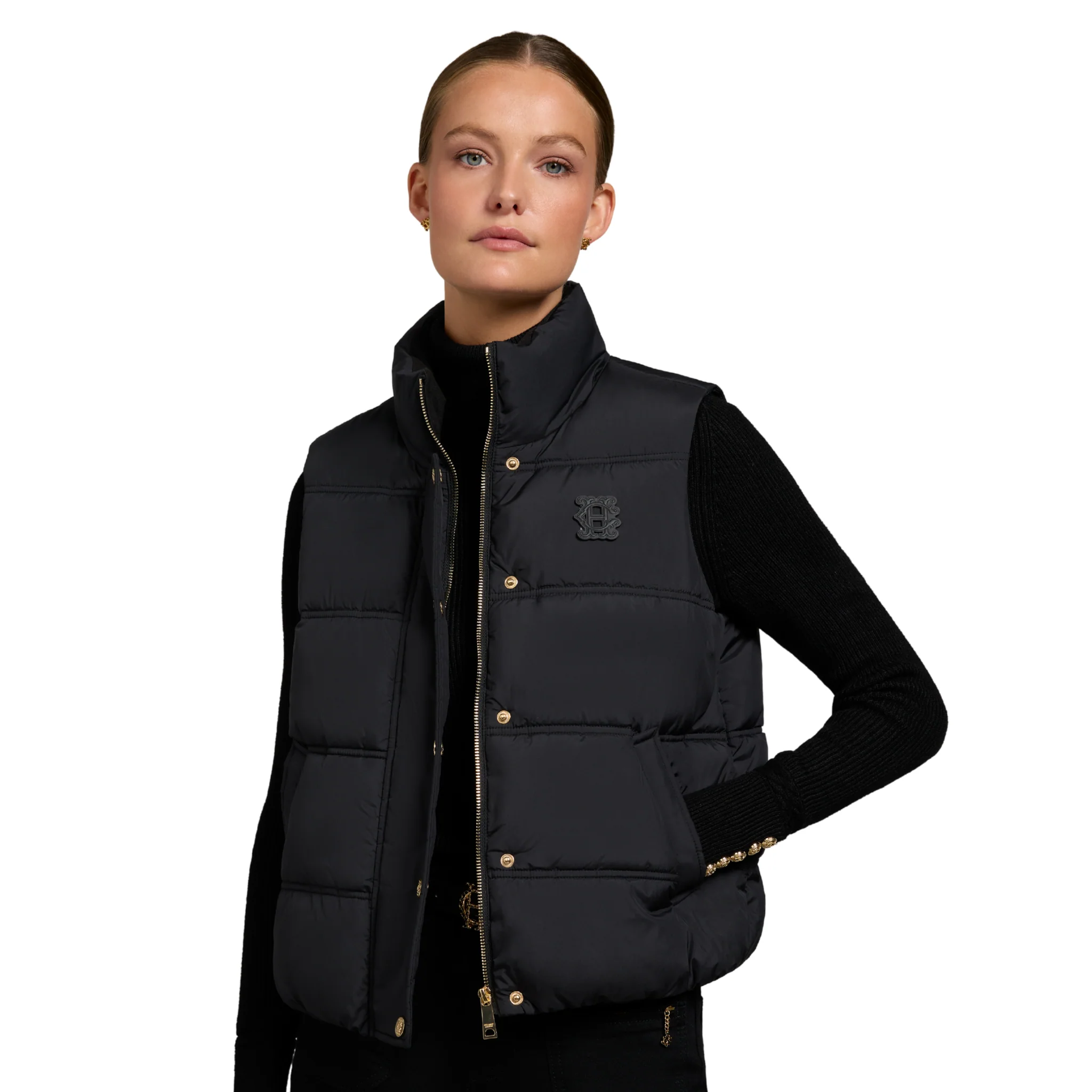 Womens Holland Cooper Black Milton Padded Gilet - Image 3