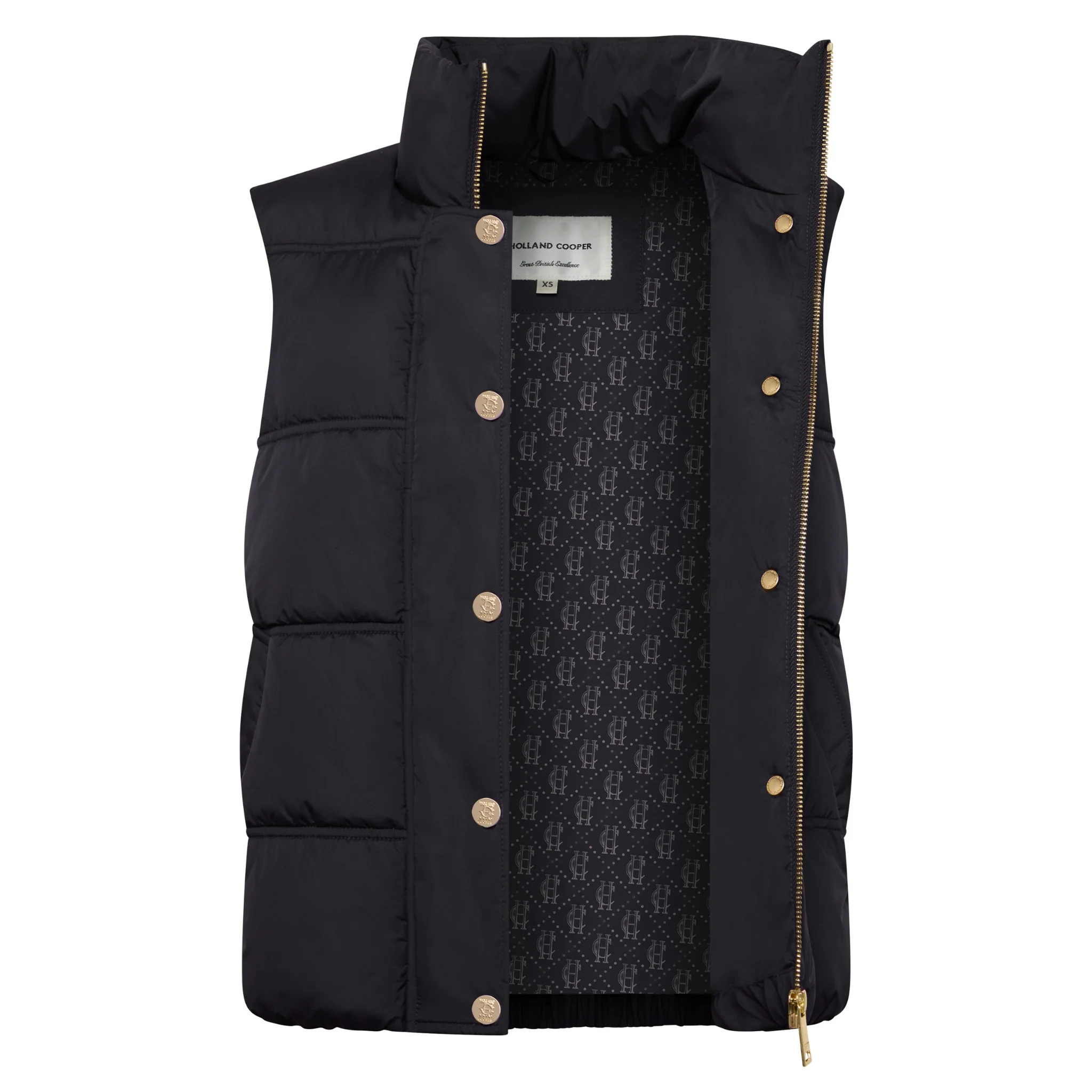 Womens Holland Cooper Black Milton Padded Gilet - Image 4