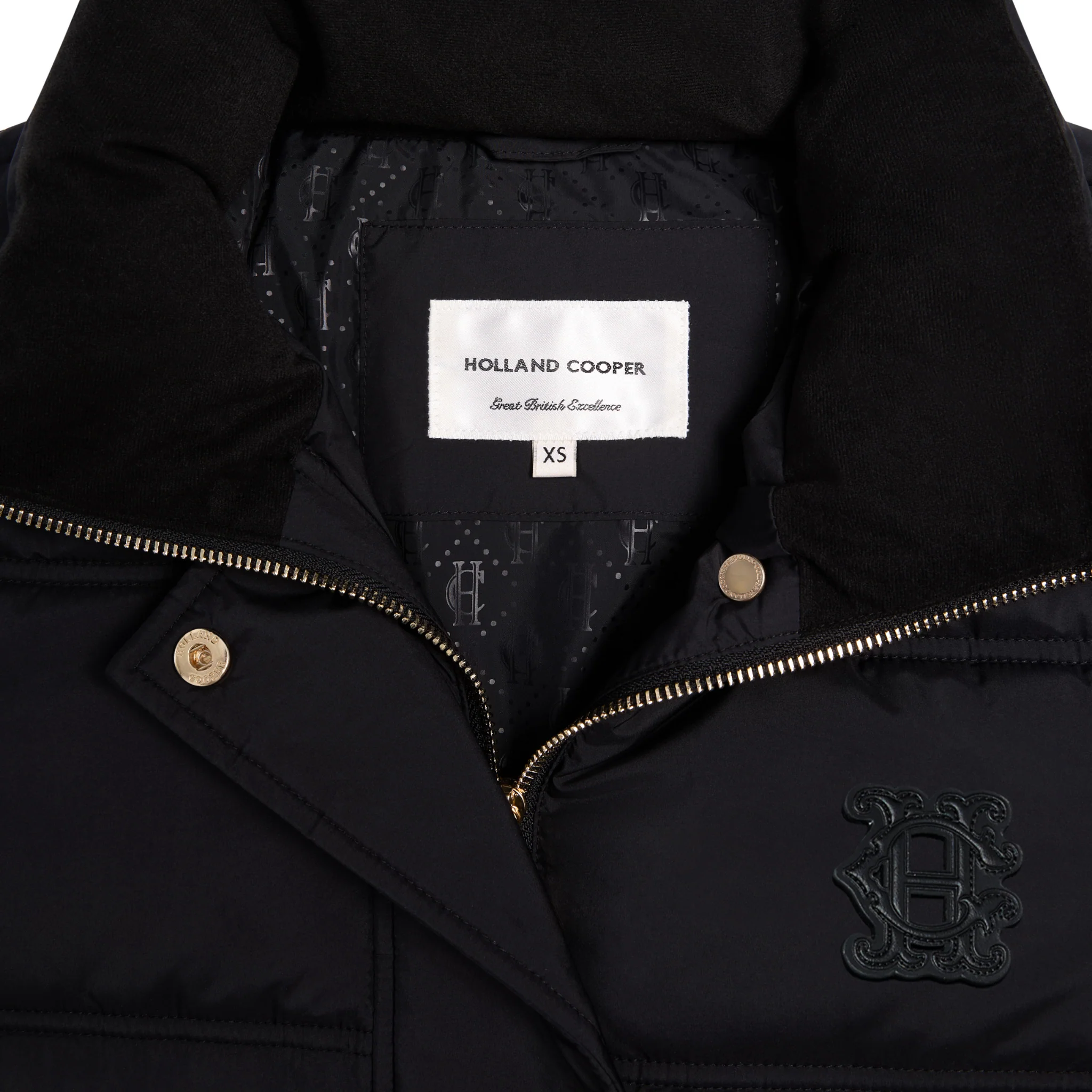 Womens Holland Cooper Black Milton Padded Gilet - Image 6