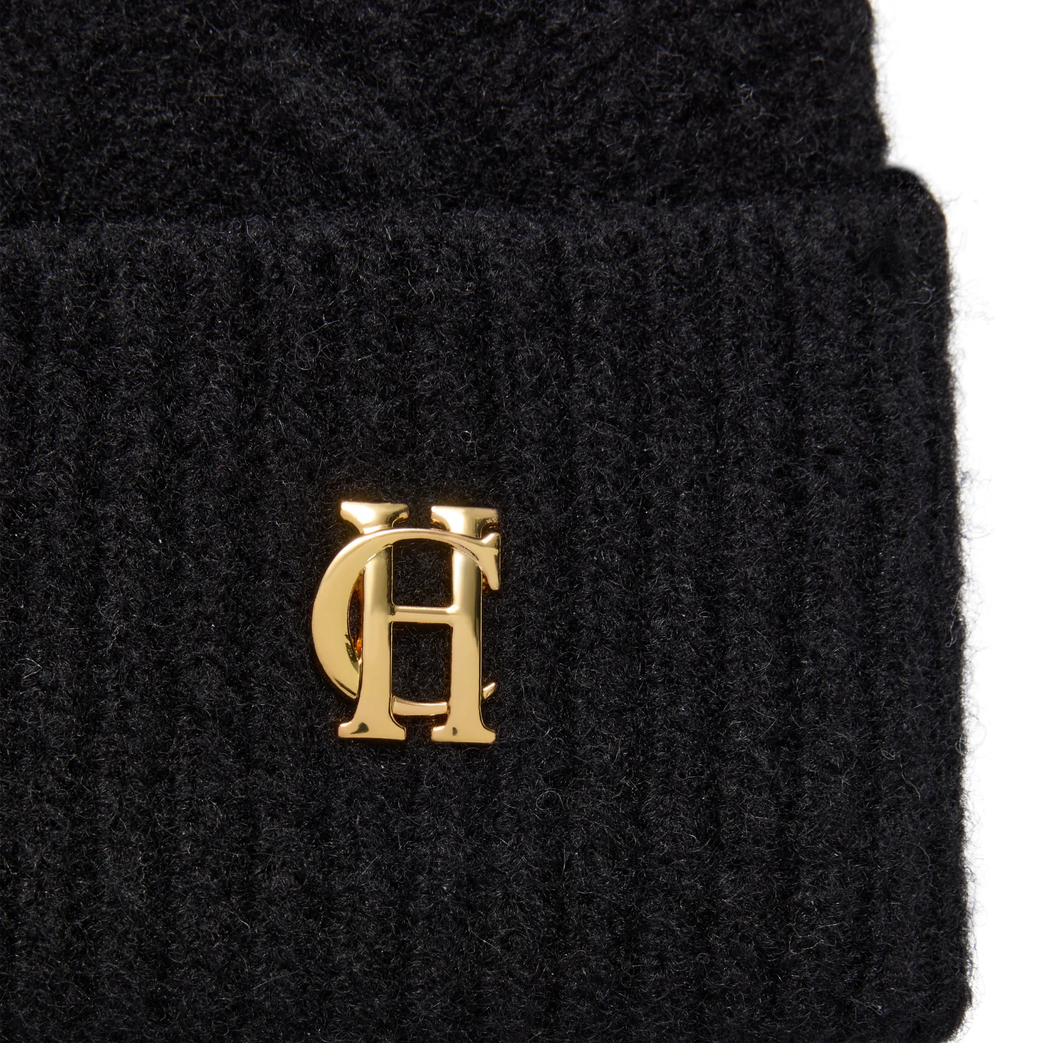 Womens Holland Cooper Black Sloane Cable Bobble Hat - Image 2