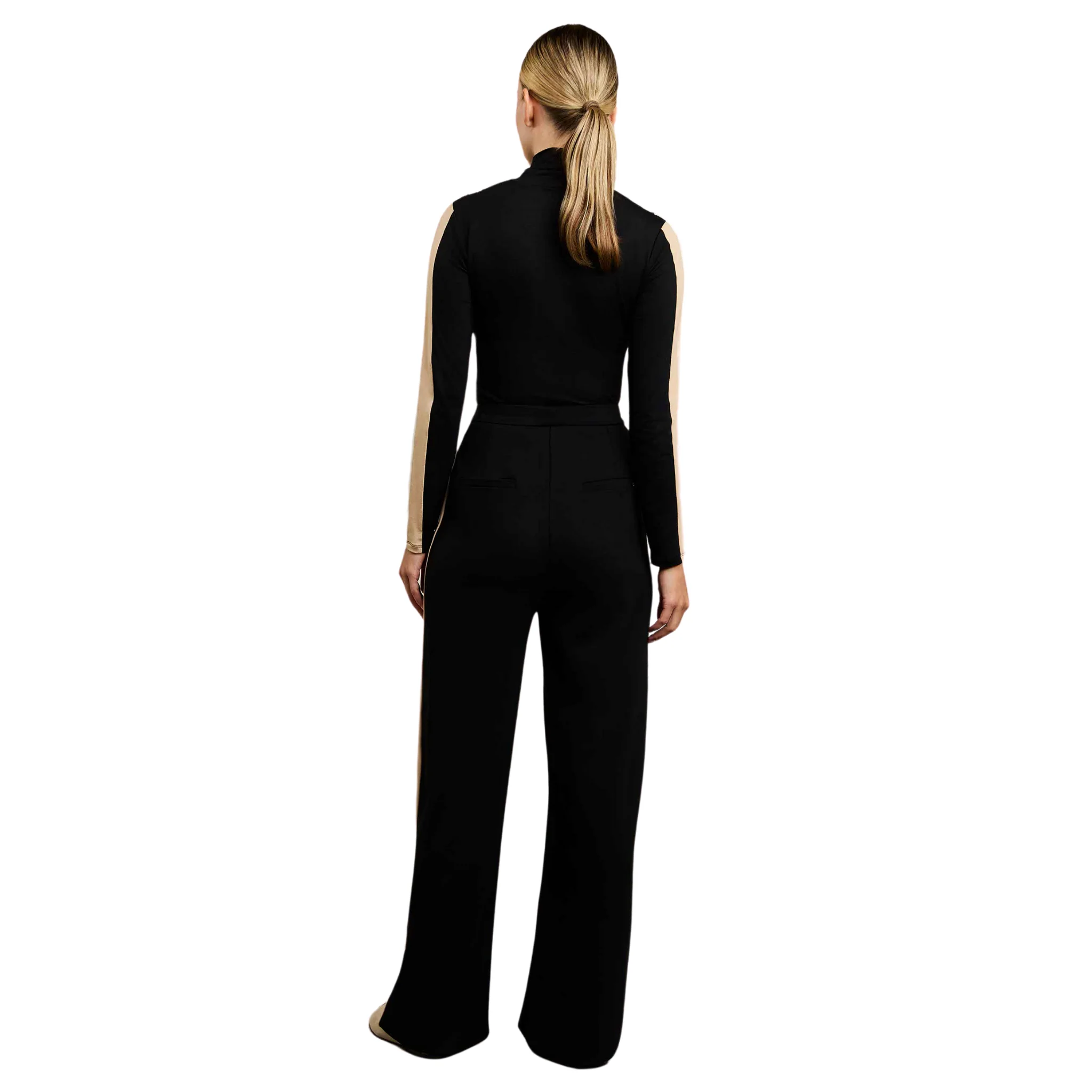Womens Holland Cooper Black Stripe Wide Leg Pants - Image 5