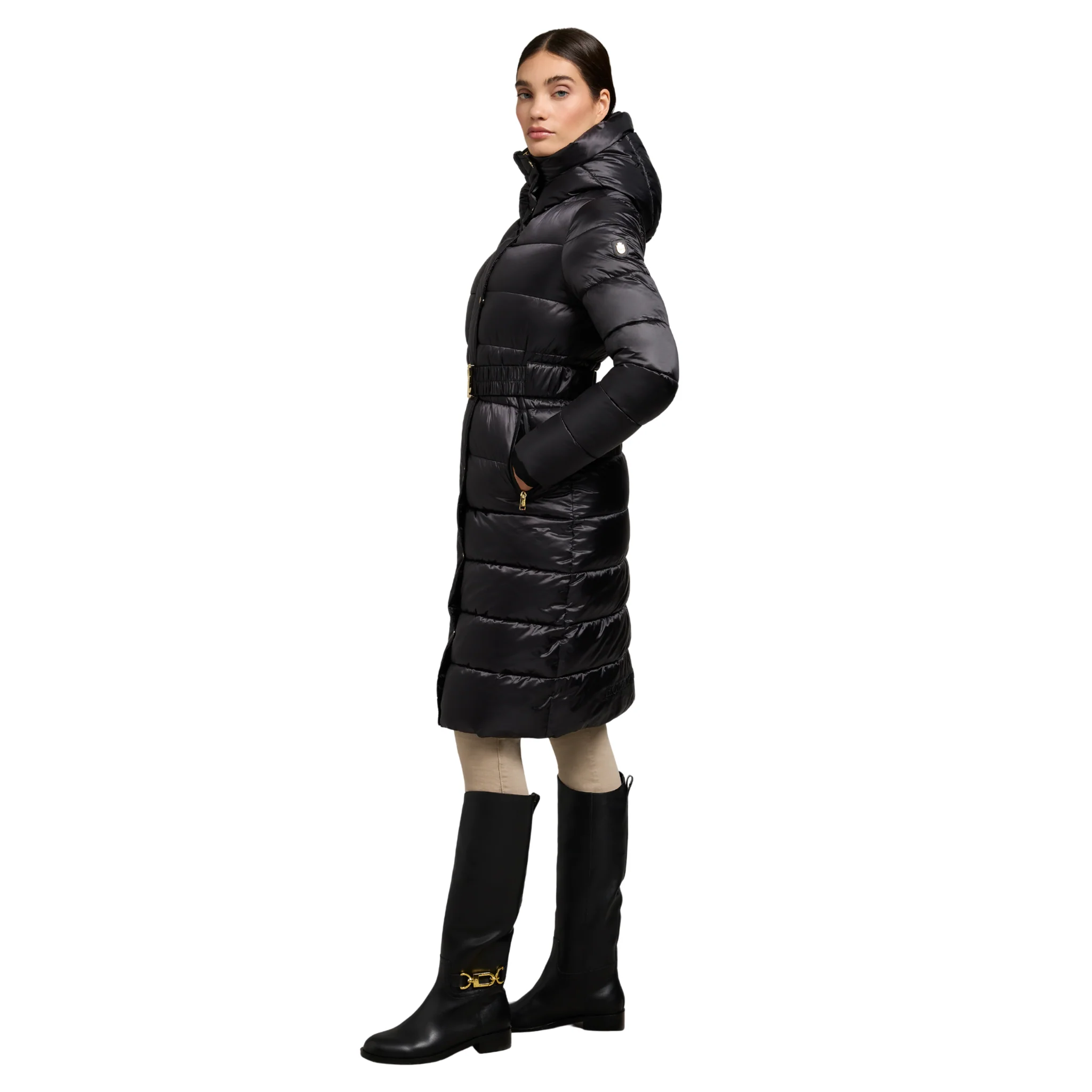 Womens Holland Cooper Black The Arosa Padded Coat - Image 4