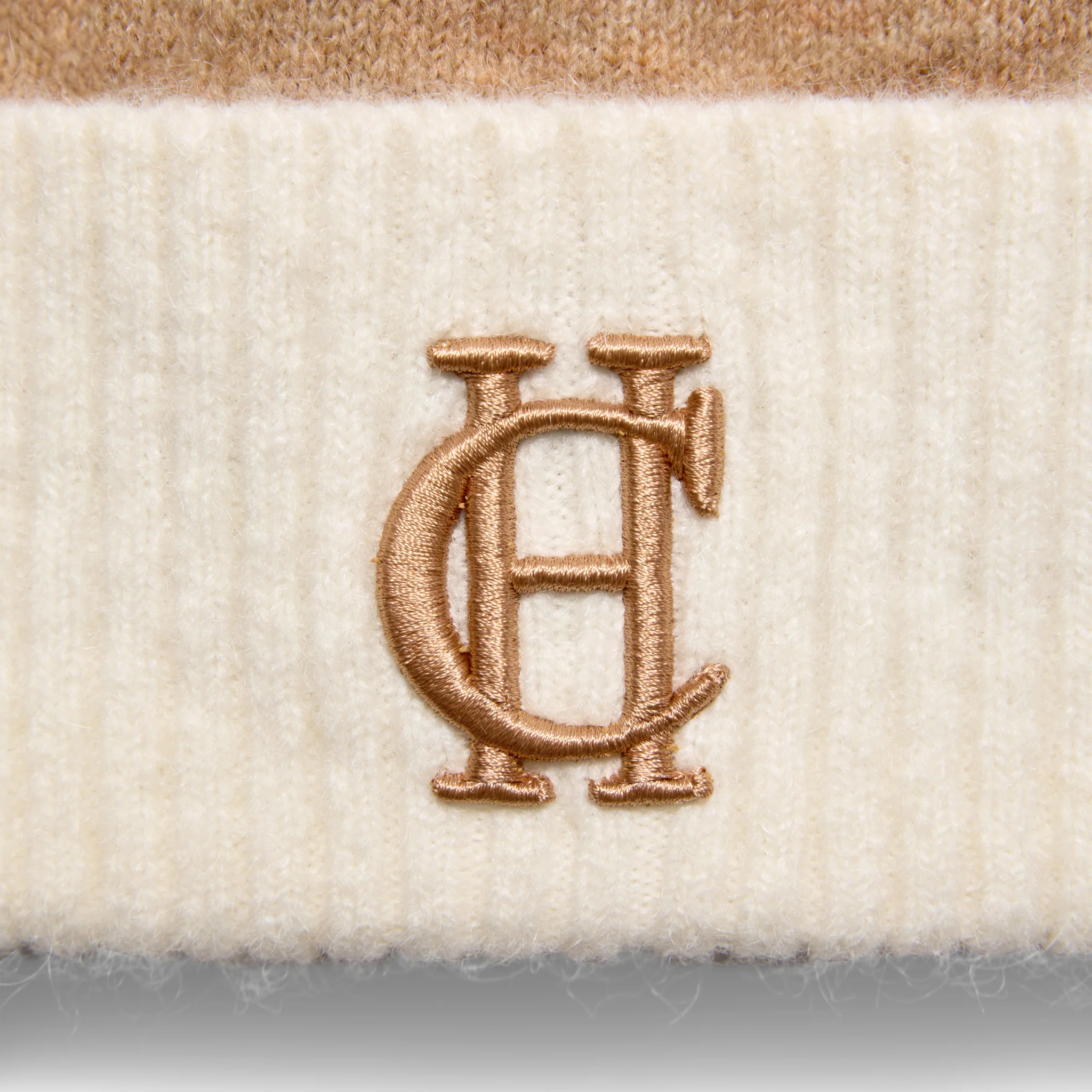 Womens Holland Cooper Camel Chelsea Bobble Hat - Image 3