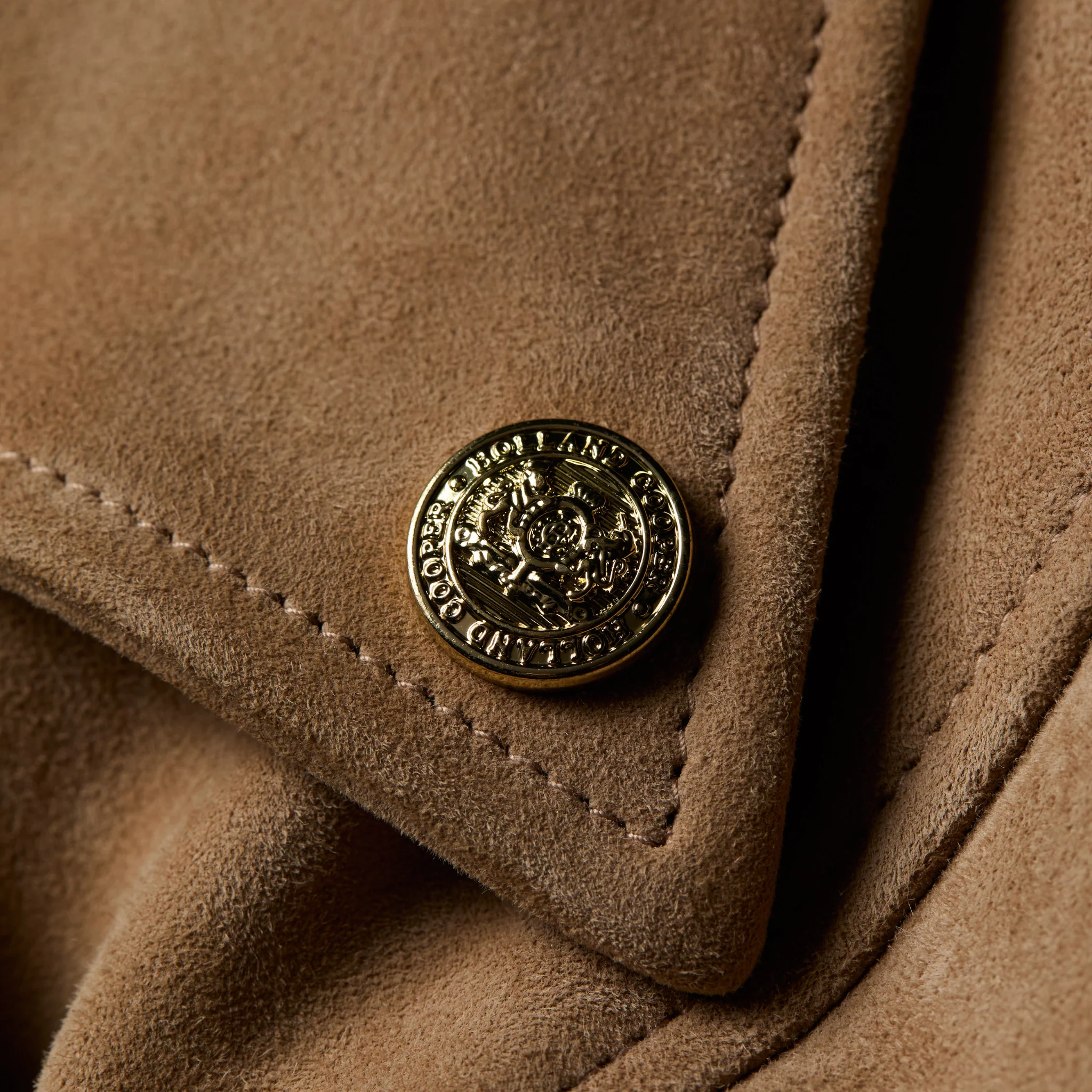 Womens Holland Cooper Camel Fringed Suede Biker Jacket - Image 8