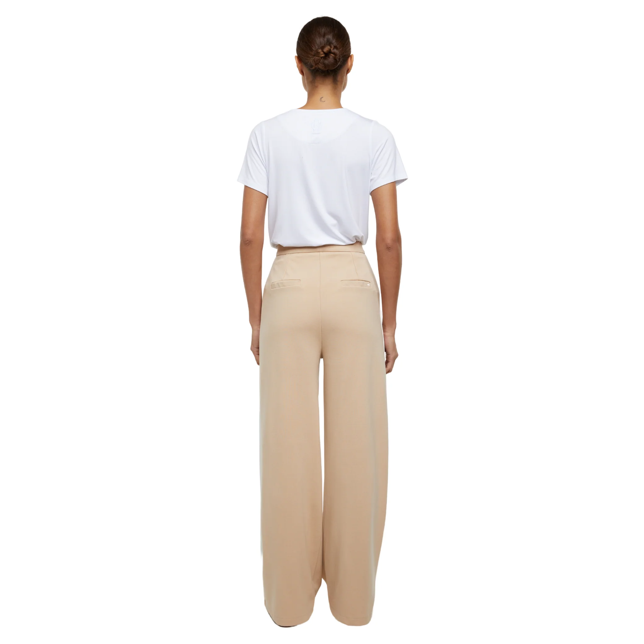 Womens Holland Cooper Camel Stripe Wide Leg Pants - Image 7