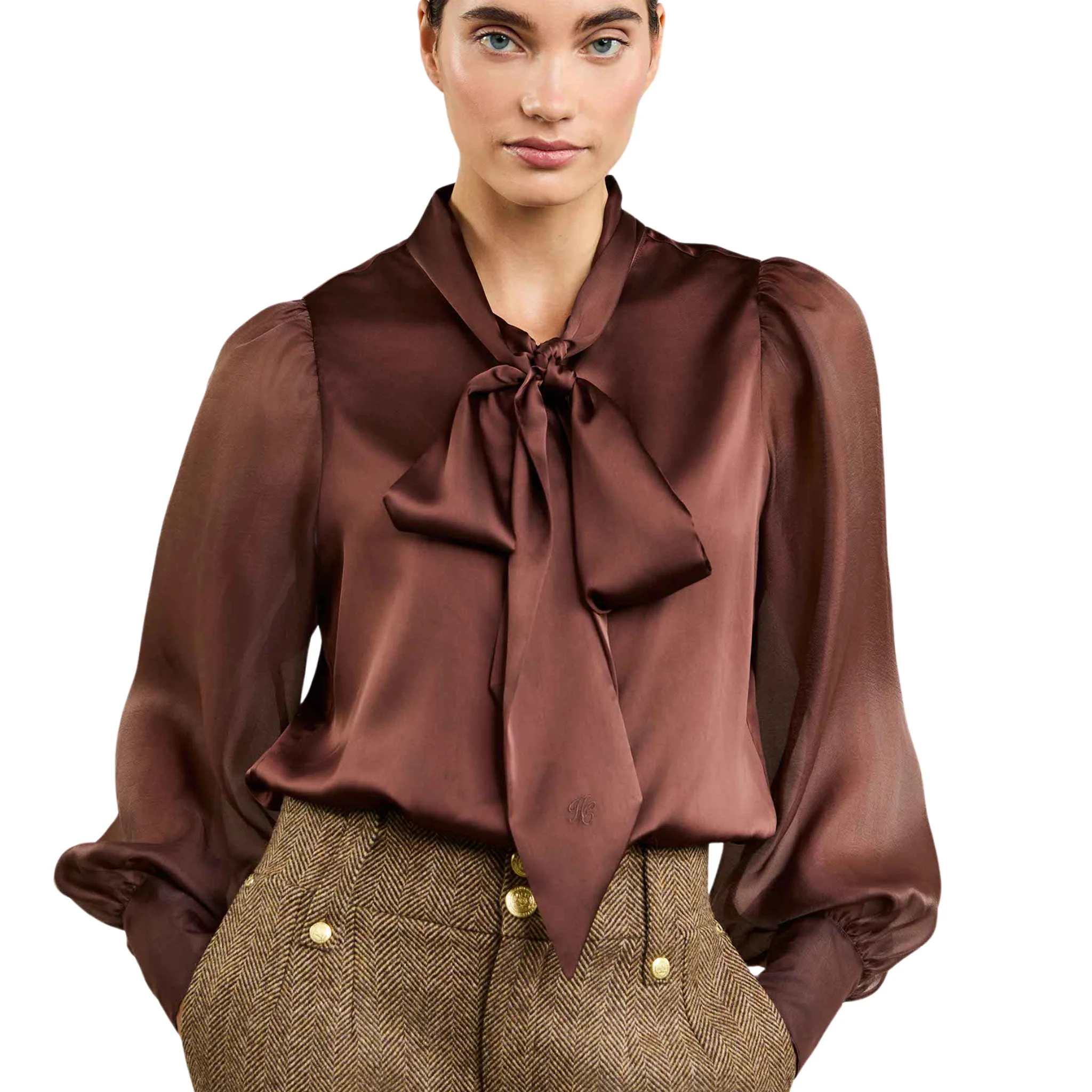 Womens Holland Cooper Chocolate Ariella Blouse - Image 2