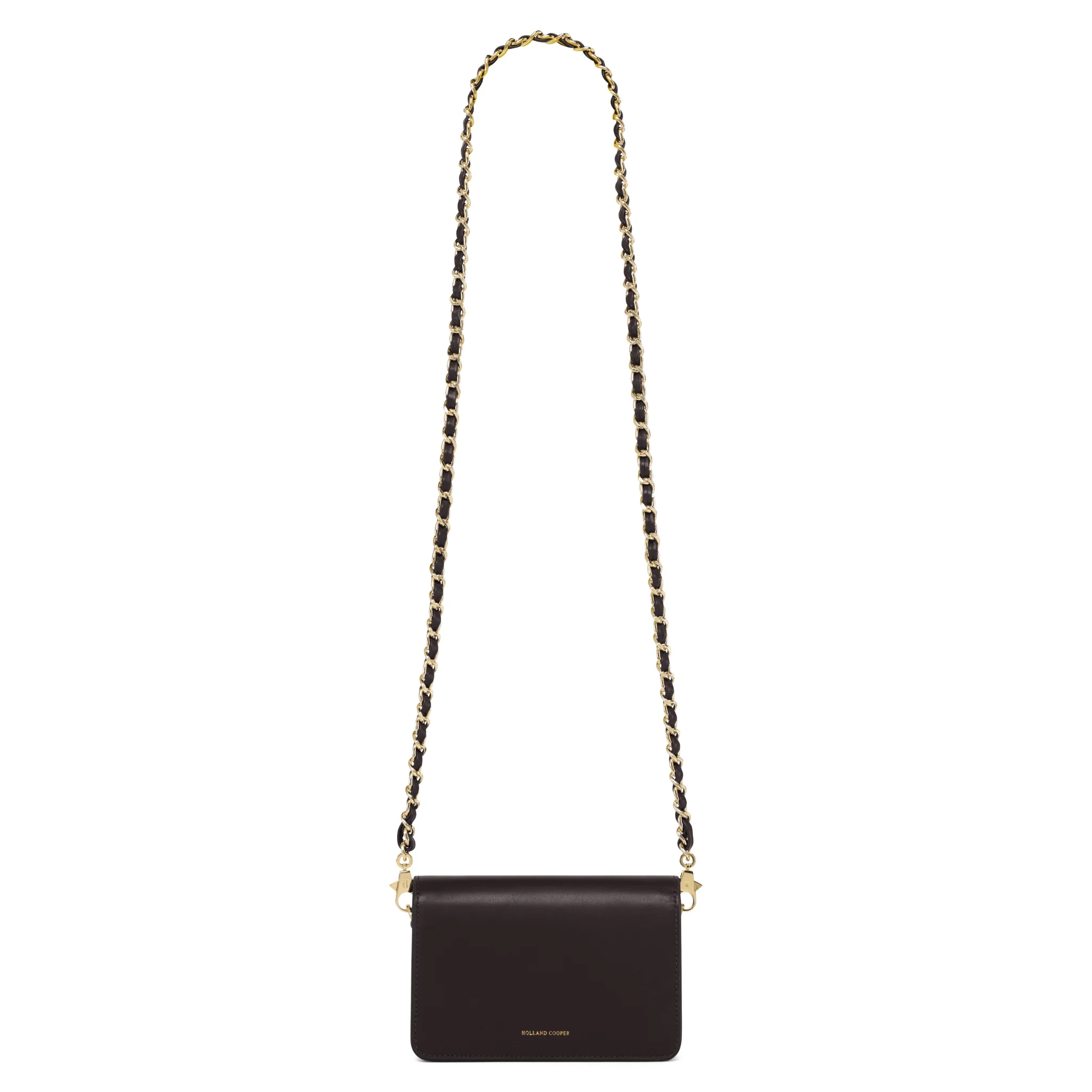 Womens Holland Cooper Chocolate Leather Kensington Crossbody Bag - Image 4