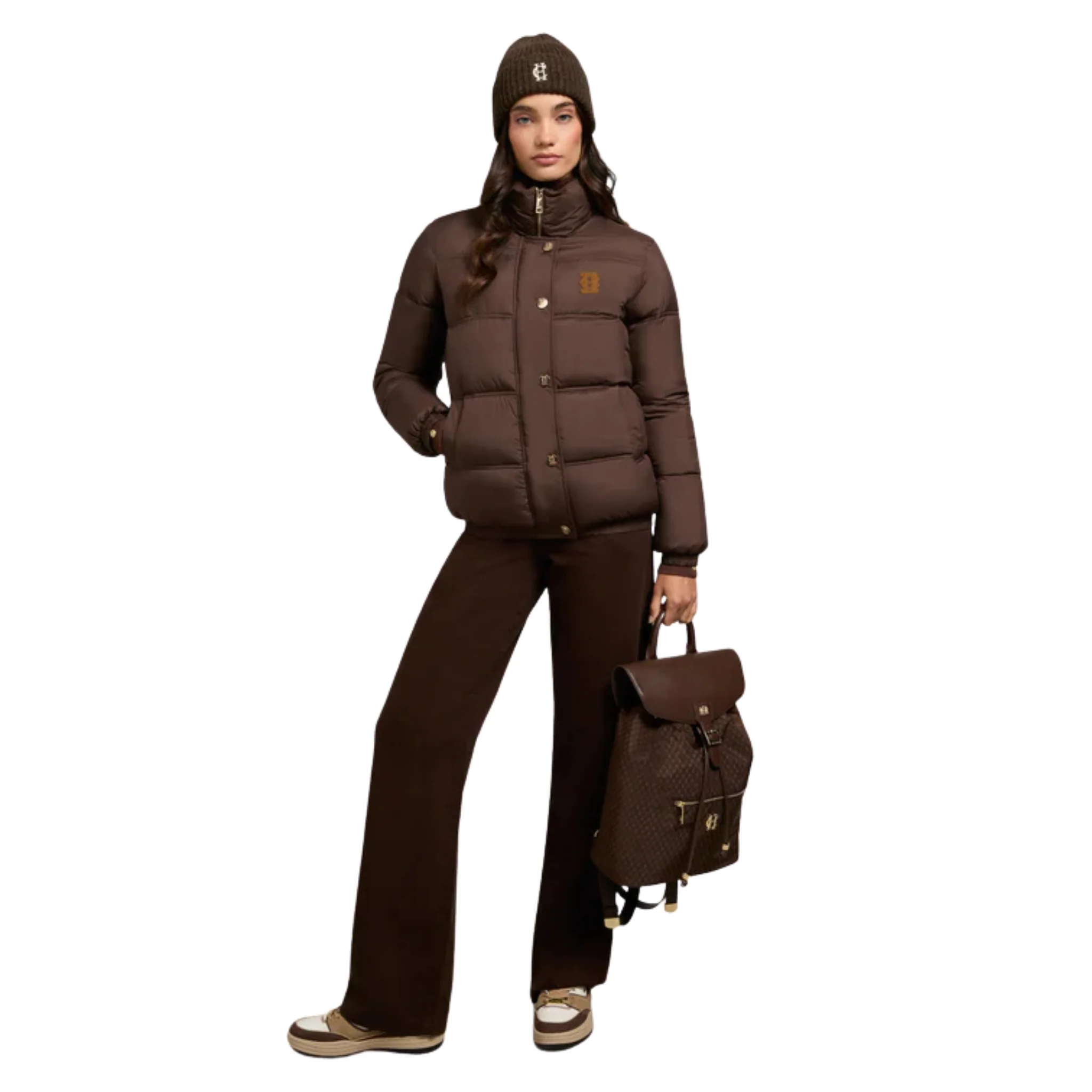 Womens Holland Cooper Chocolate Milton Padded Jacket - Image 4