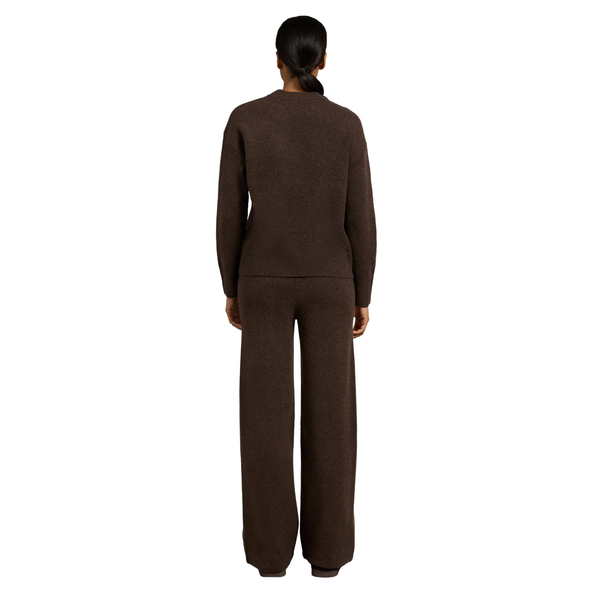 Womens Holland Cooper Chocolate Nina Knitted Wide Leg Pants - Image 4