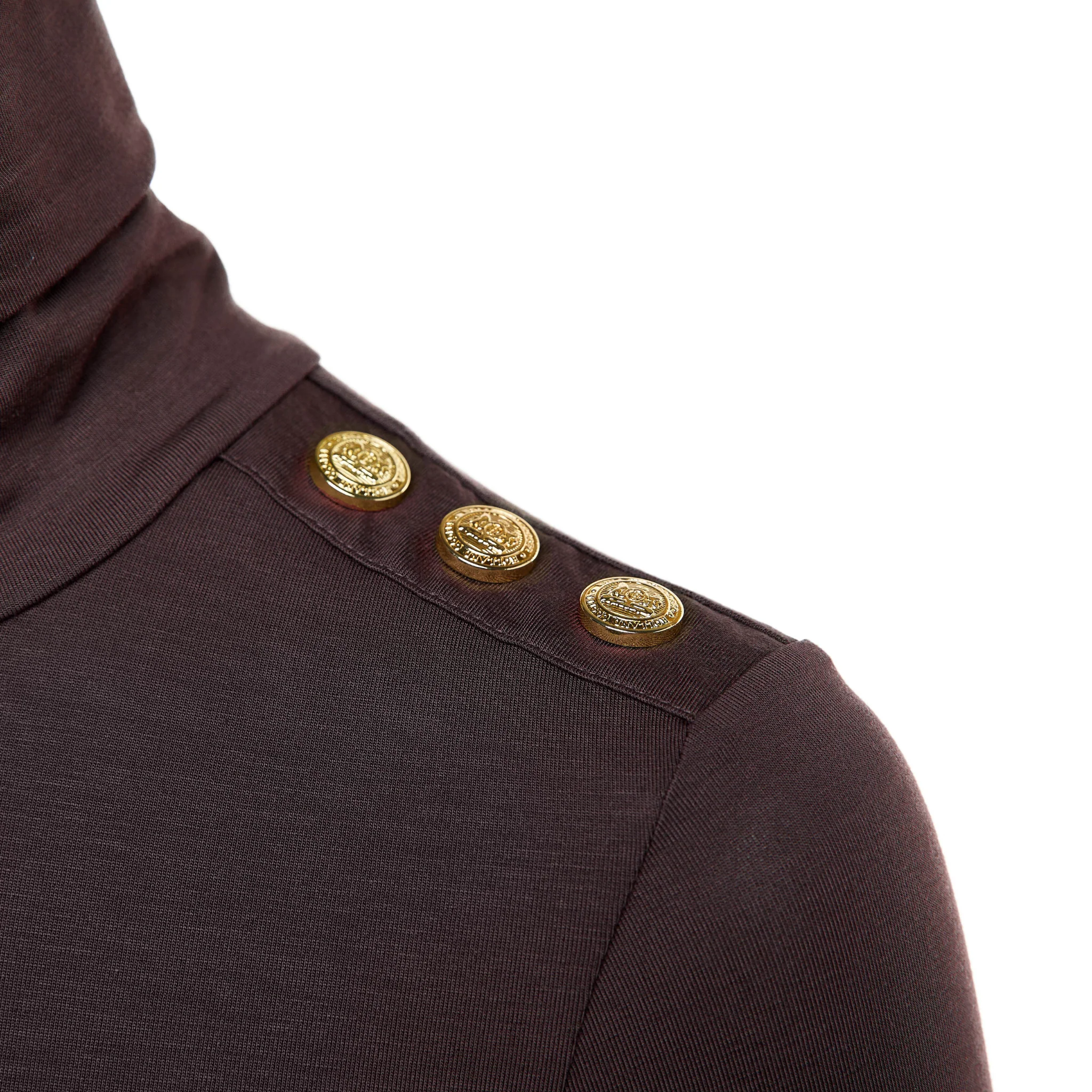 Womens Holland Cooper Coffee Essential Roll Neck Top - Image 4