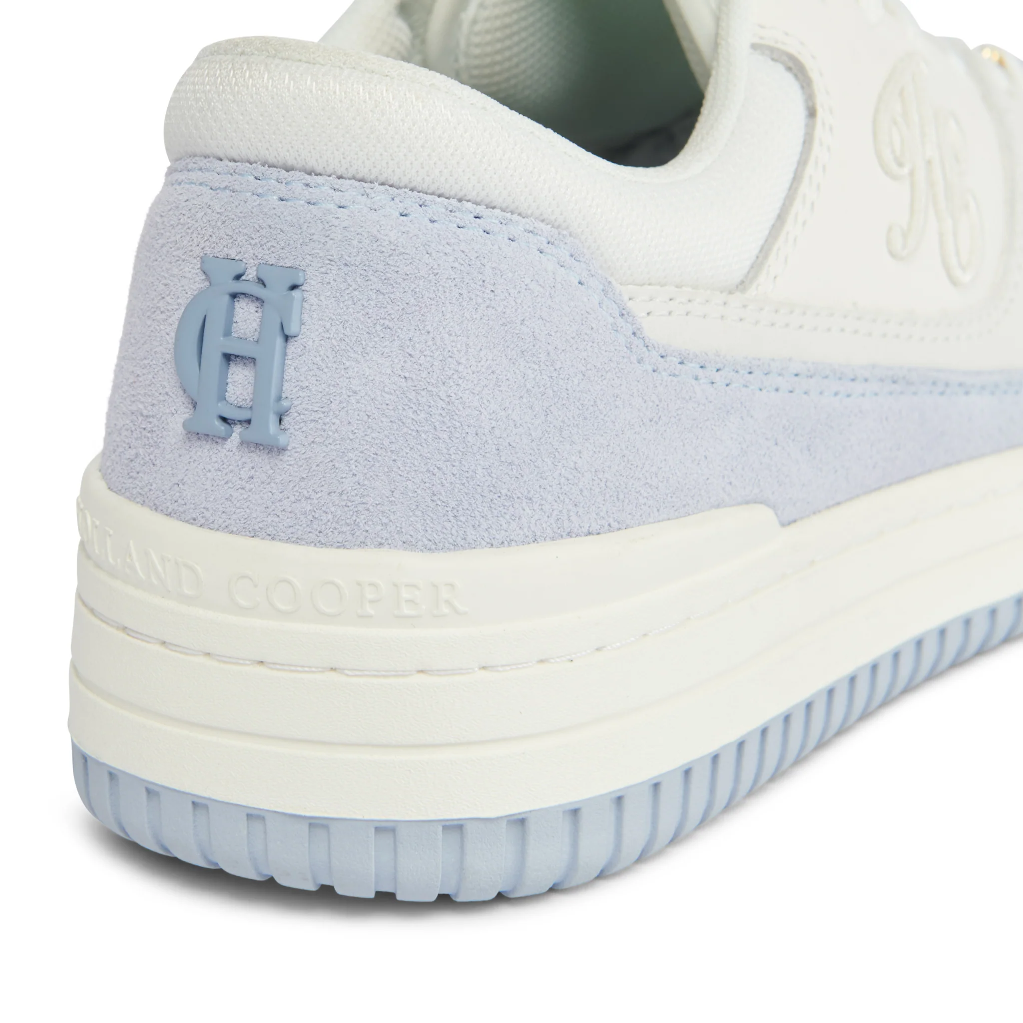 Womens Holland Cooper Cream/Smoky Blue Retro Trainers - Image 5