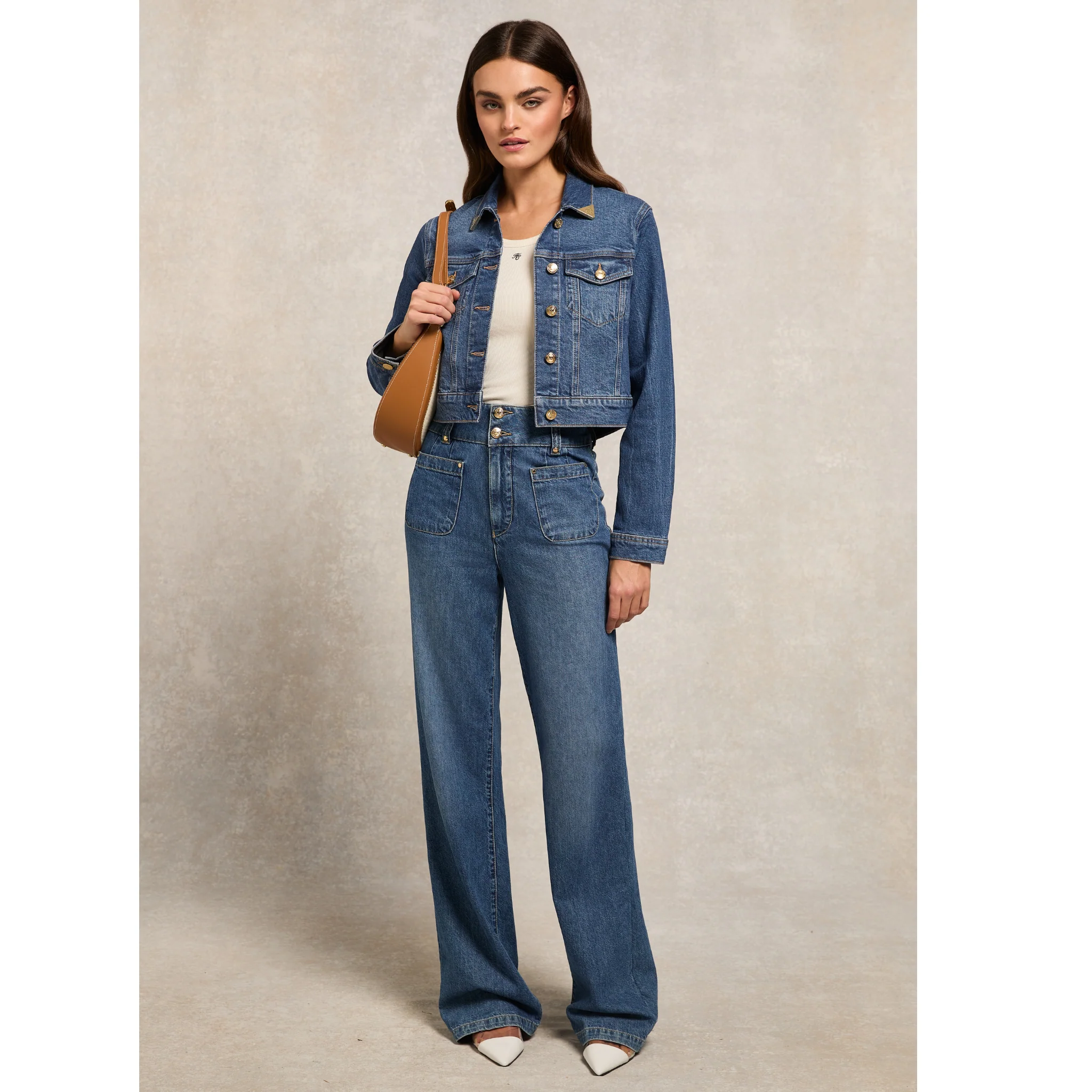 Womens Holland Cooper Denim Tiffany Wide Leg Jeans - Image 4