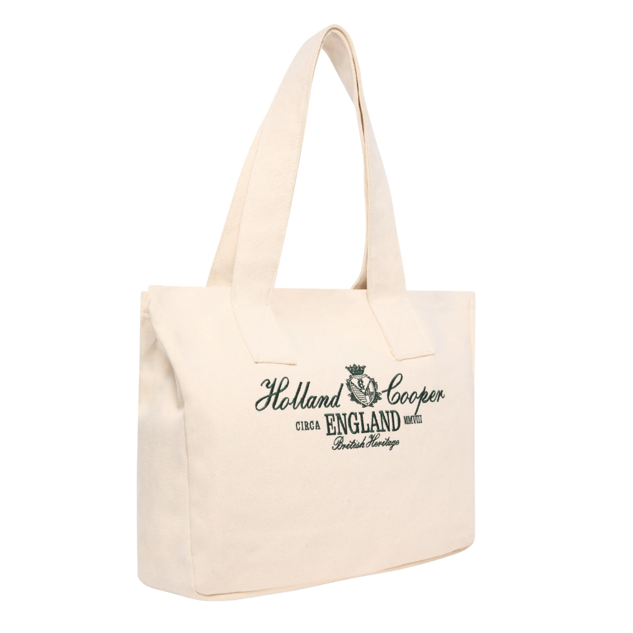 Womens Holland Cooper Ecru/Racing Green Essential Tote Bag - Image 3