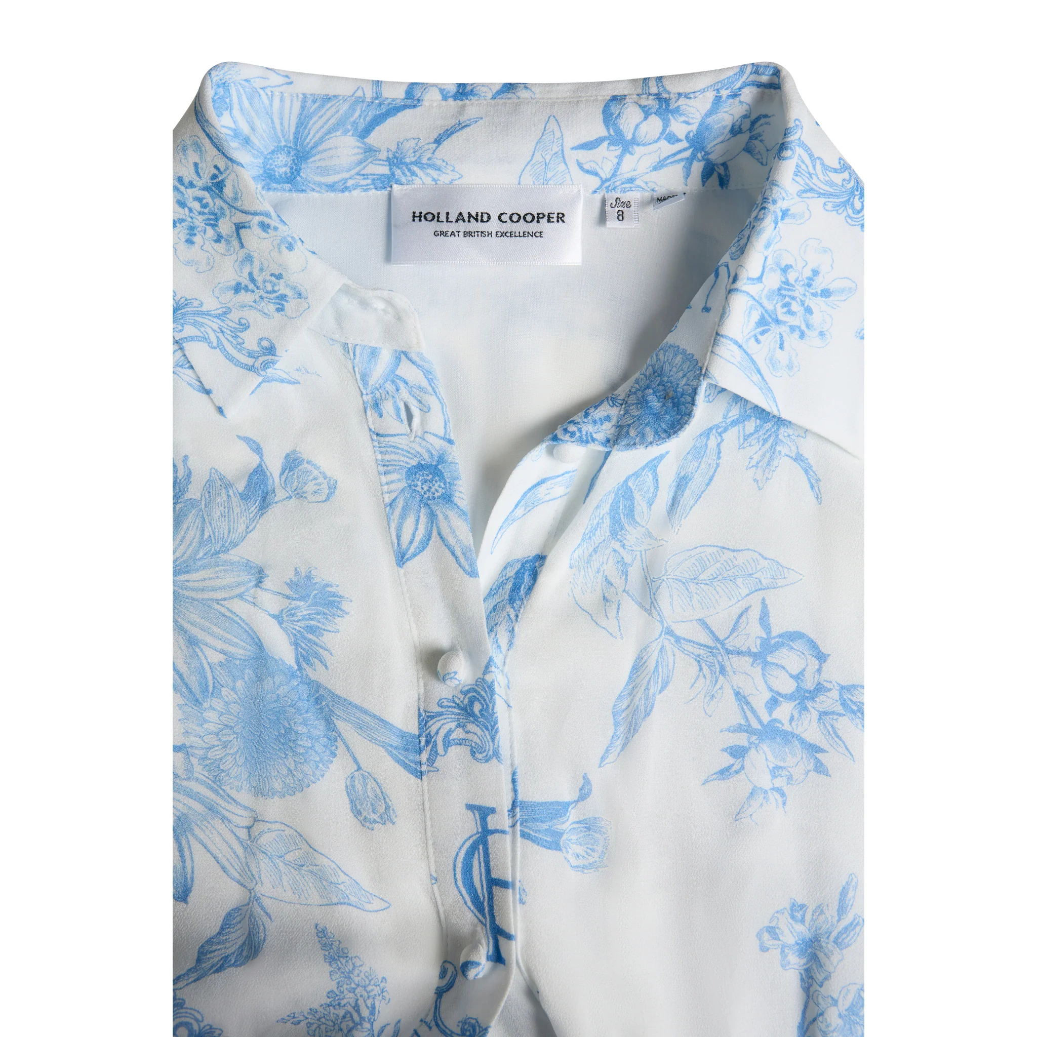 Womens Holland Cooper English Blue Garden Paros Shirt Dress - Image 2