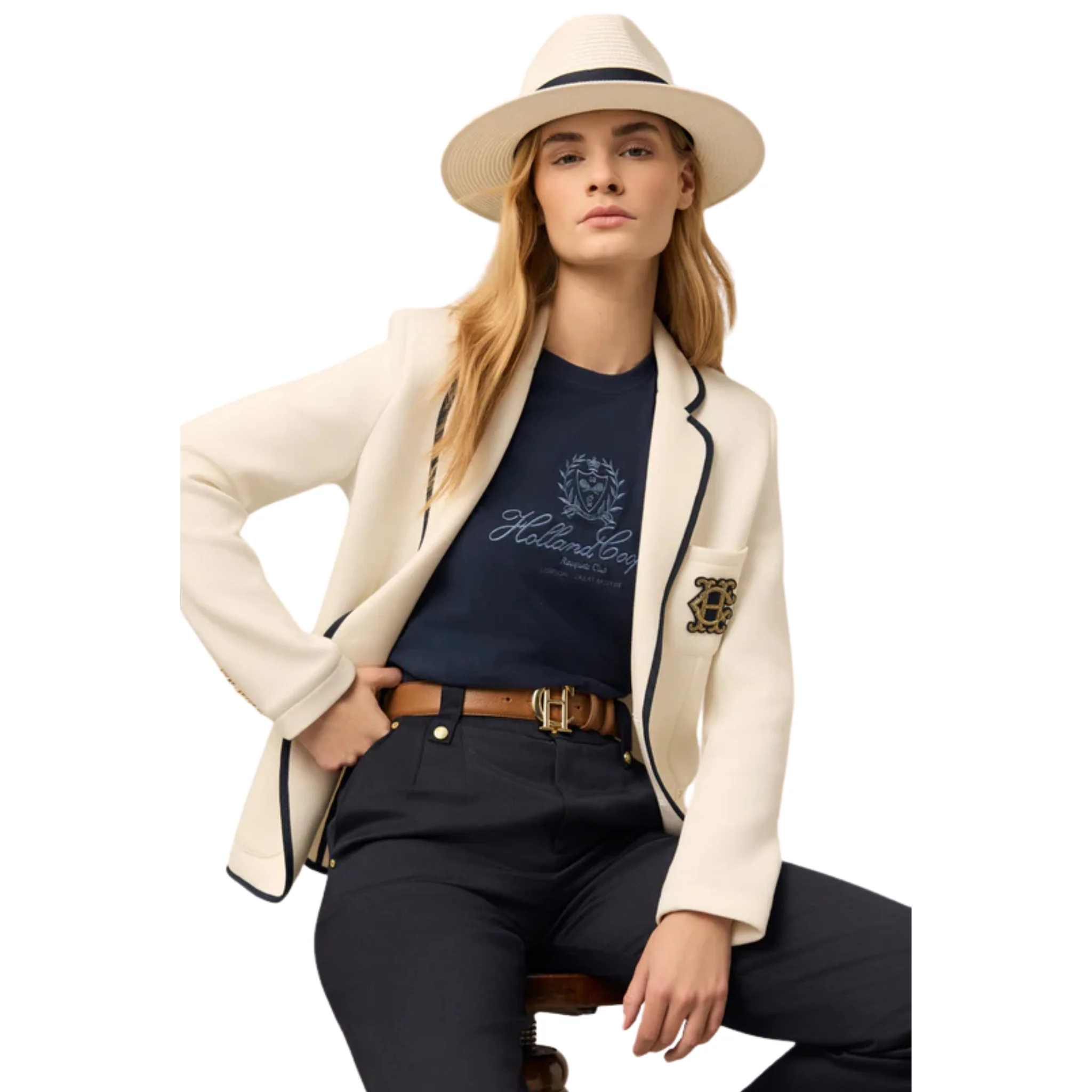 Womens Holland Cooper Ink Navy Ivy League S/s T Shirt - Image 4