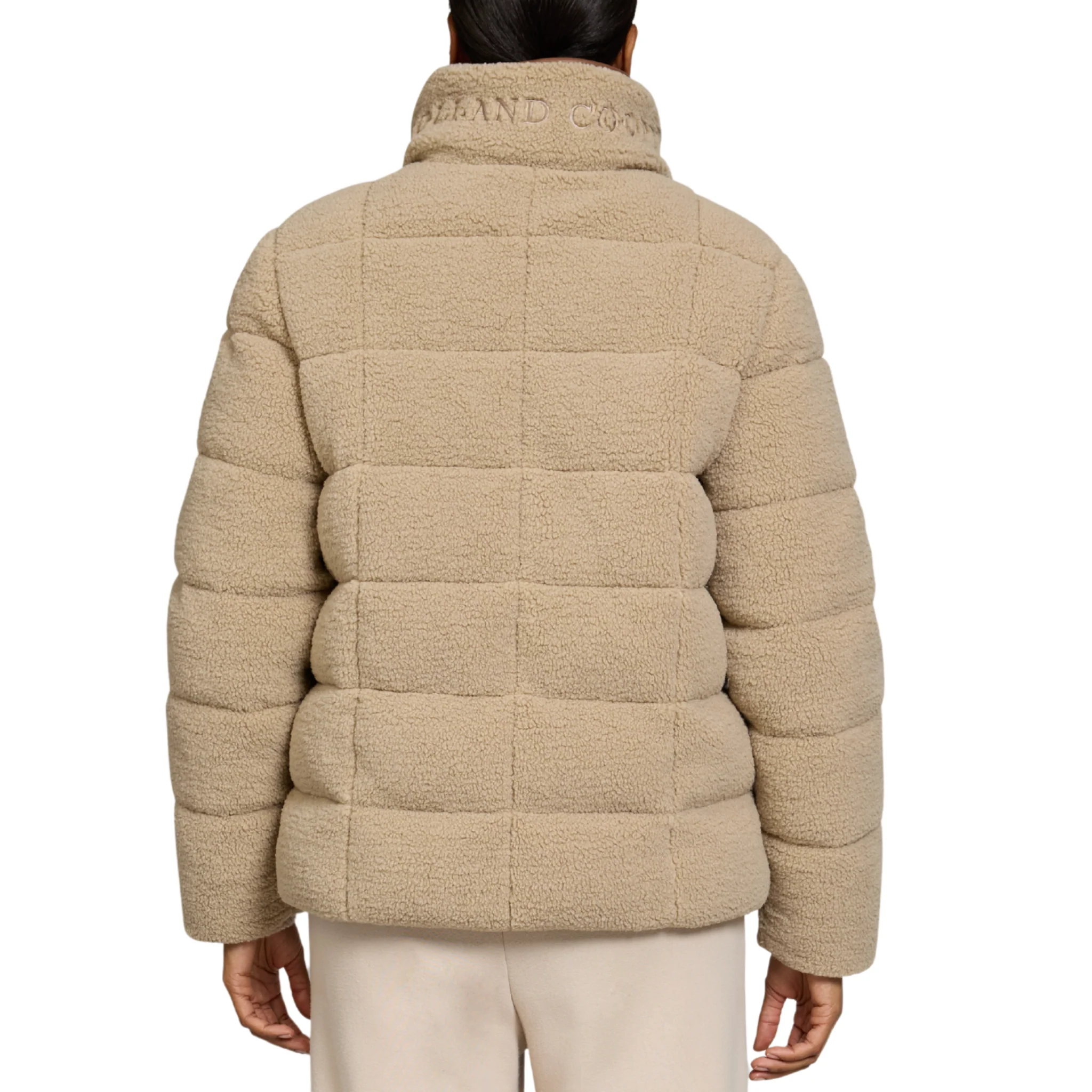 Womens Holland Cooper Natural Borg Crawford Padded Jacket - Image 6