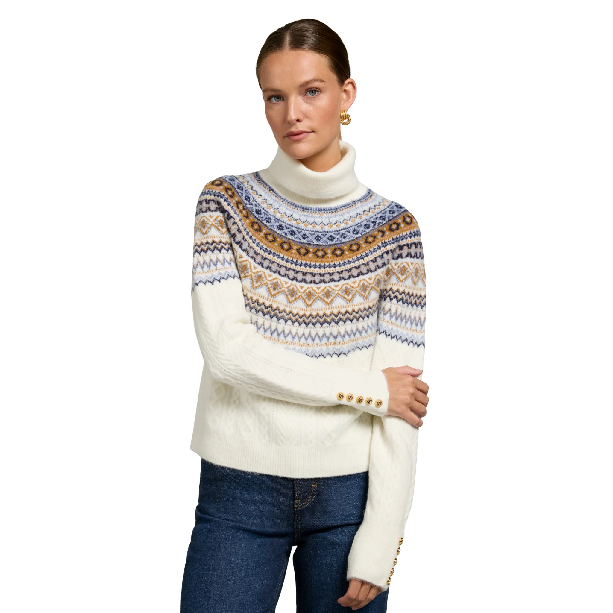 Womens Holland Cooper Natural Rebecca Roll Neck Knit Jumper - Image 2