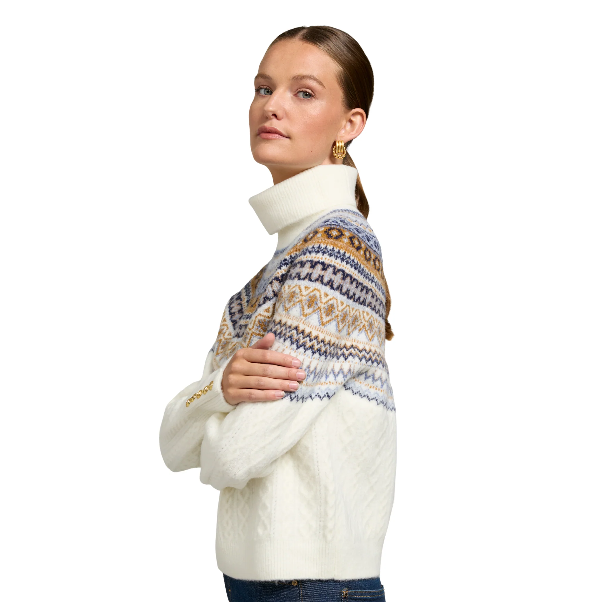 Womens Holland Cooper Natural Rebecca Roll Neck Knit Jumper - Image 3