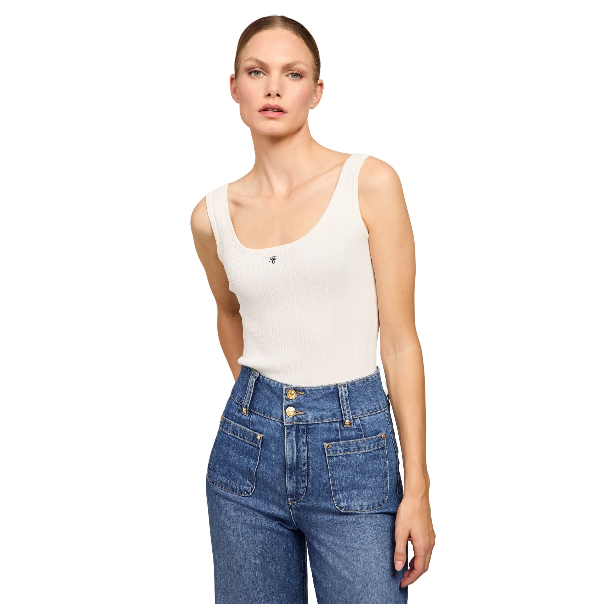 Womens Holland Cooper Natural Ruby Knitted Vest Top - Image 2