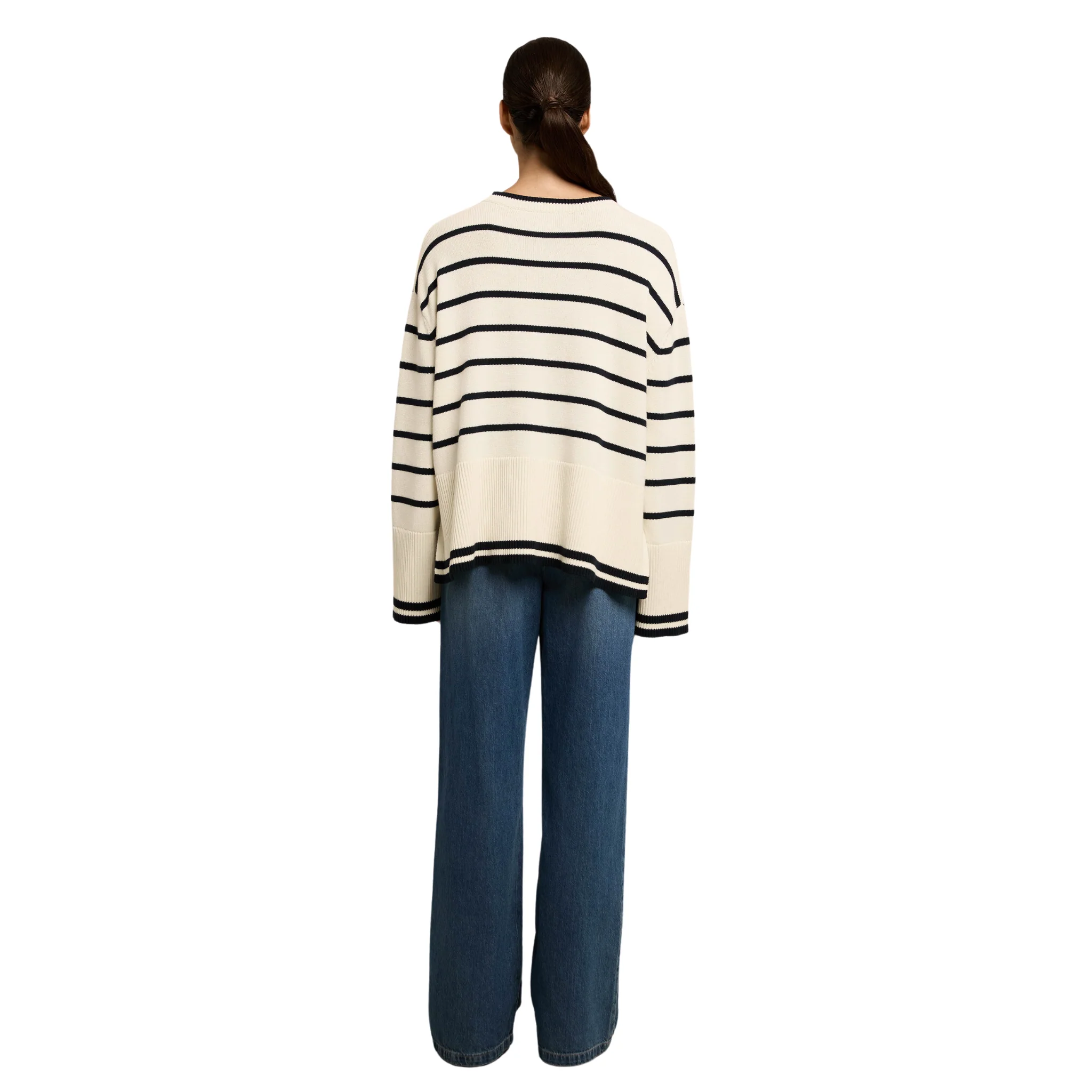 Womens Holland Cooper Natural Stripe Antonia Crew Neck Knit - Image 6