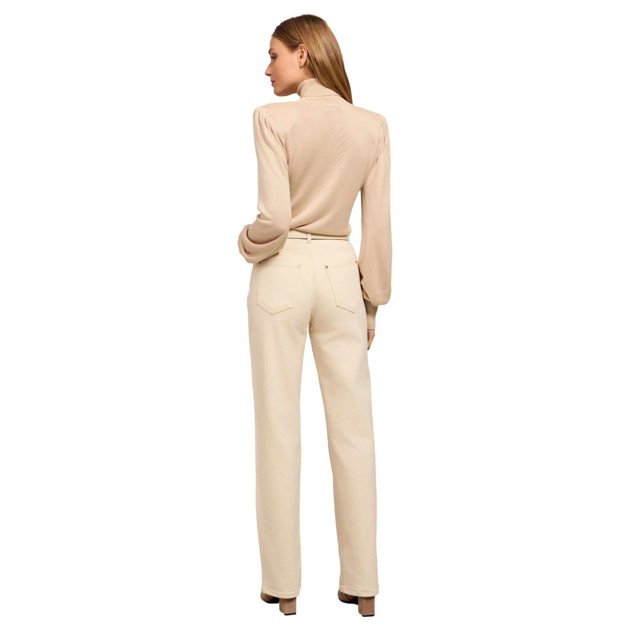 Womens Holland Cooper Oatmeal Classic Straight Fit Jeans - Image 4