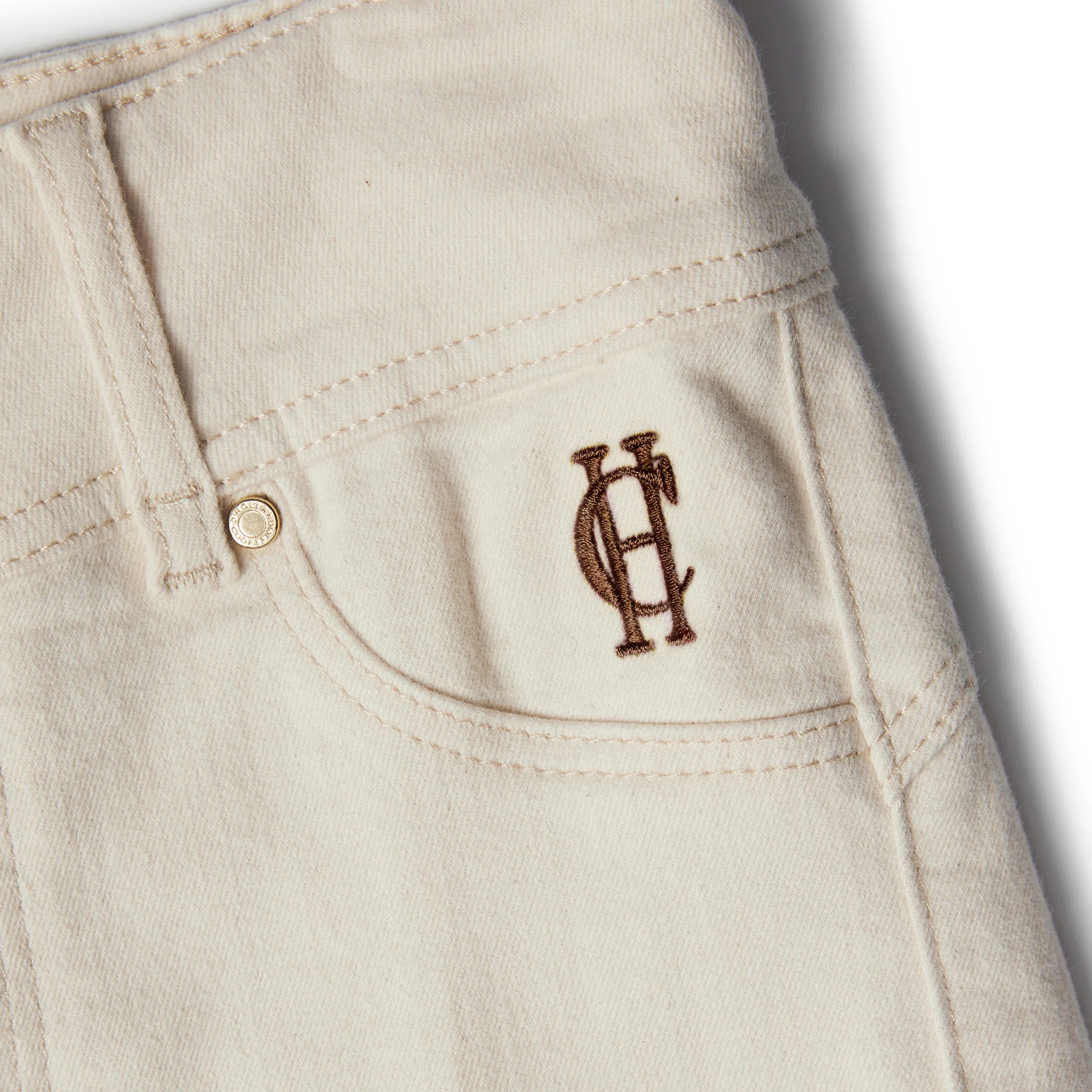 Womens Holland Cooper Oatmeal Jodhpur Jeans - Image 2