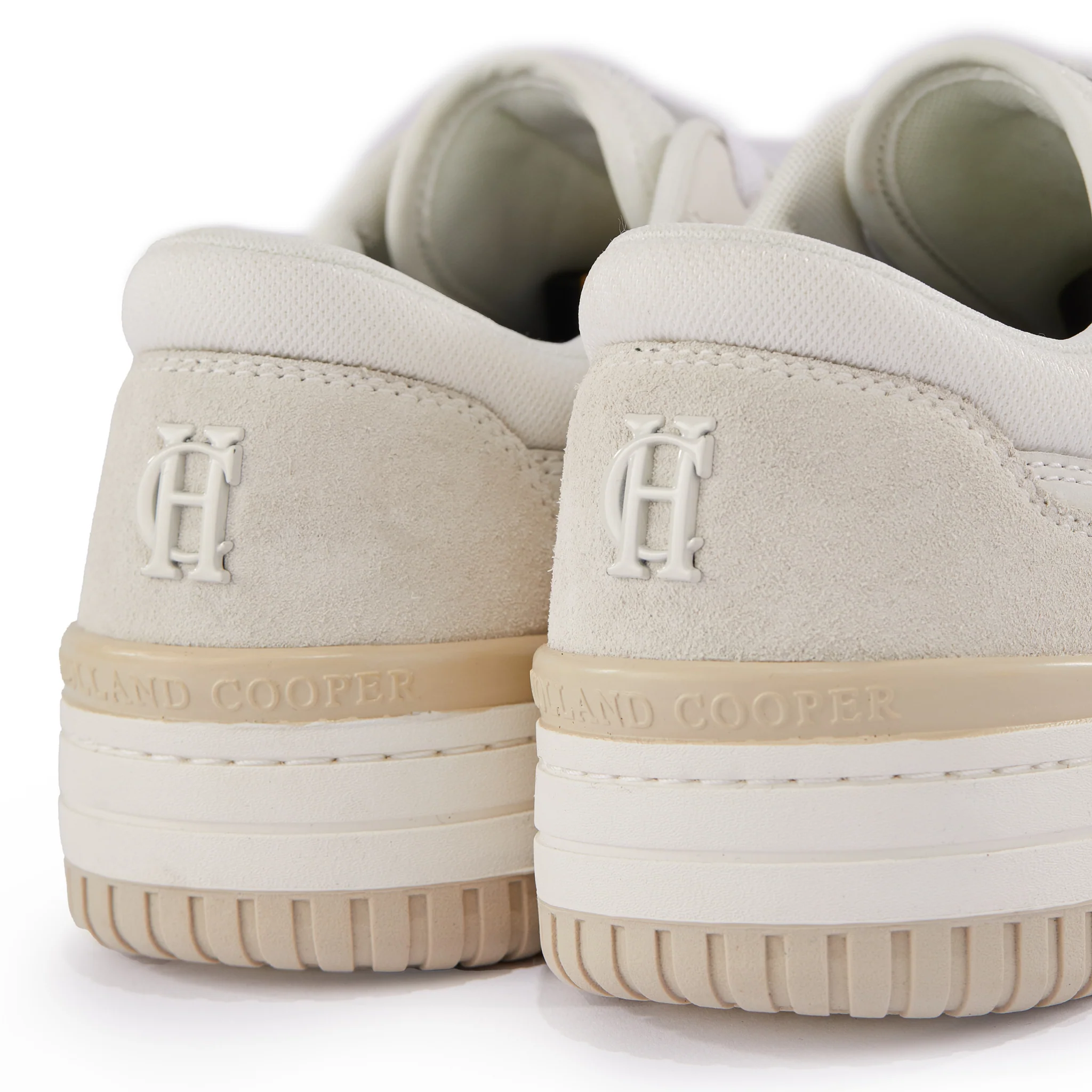 Womens Holland Cooper Off White Retro Runner Trainers - Image 5