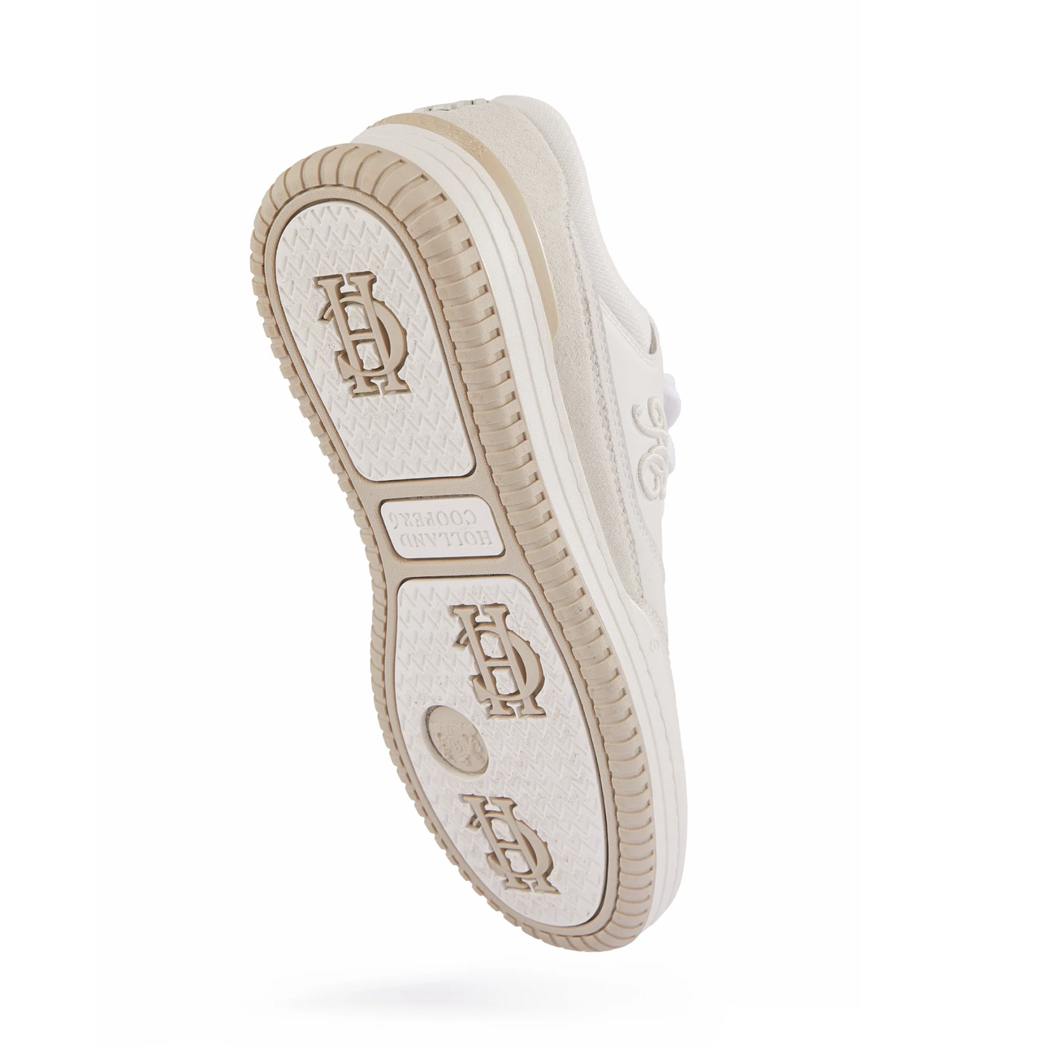 Womens Holland Cooper Off White Retro Runner Trainers - Image 7