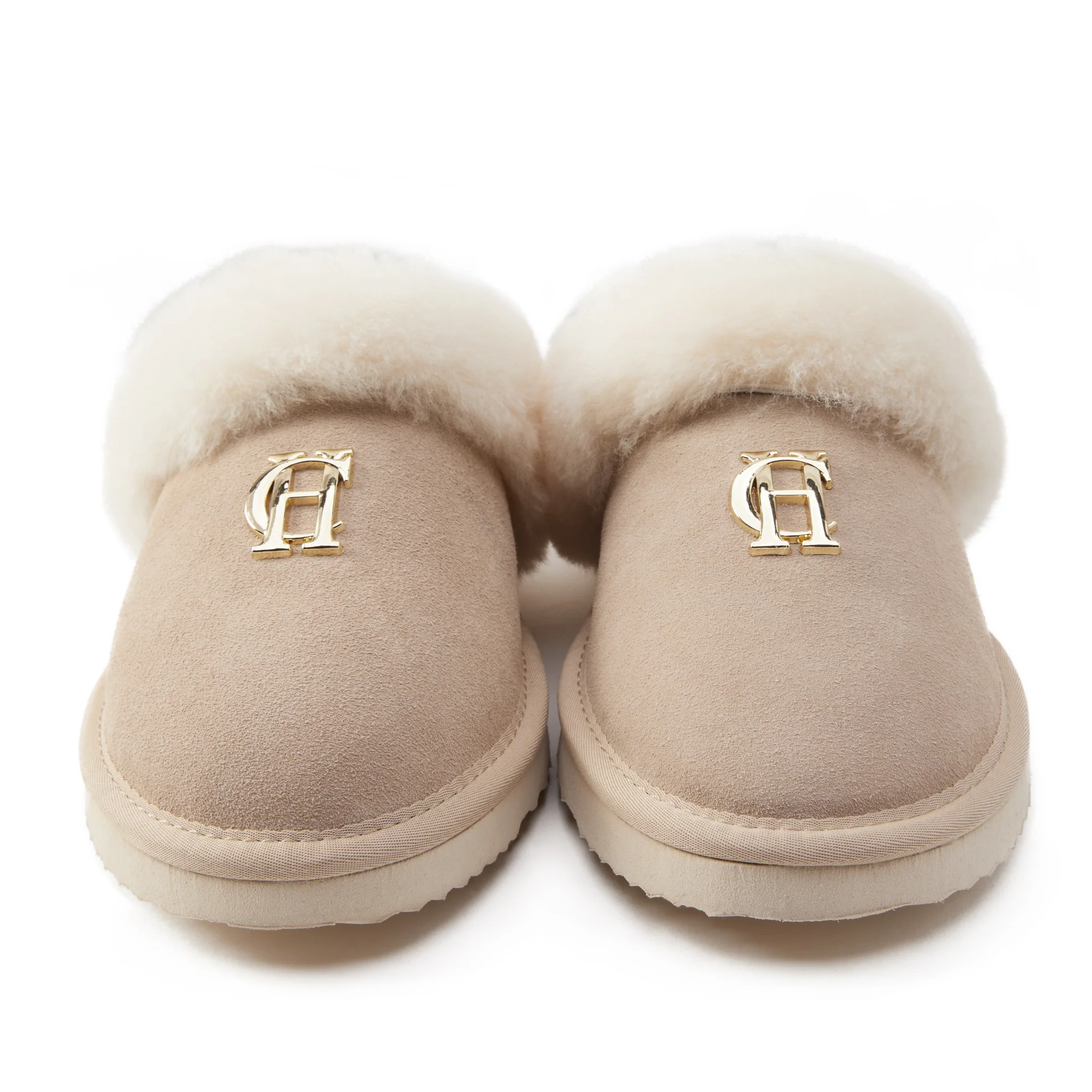 Womens Holland Cooper Oyster Shearling Slippers - Image 5