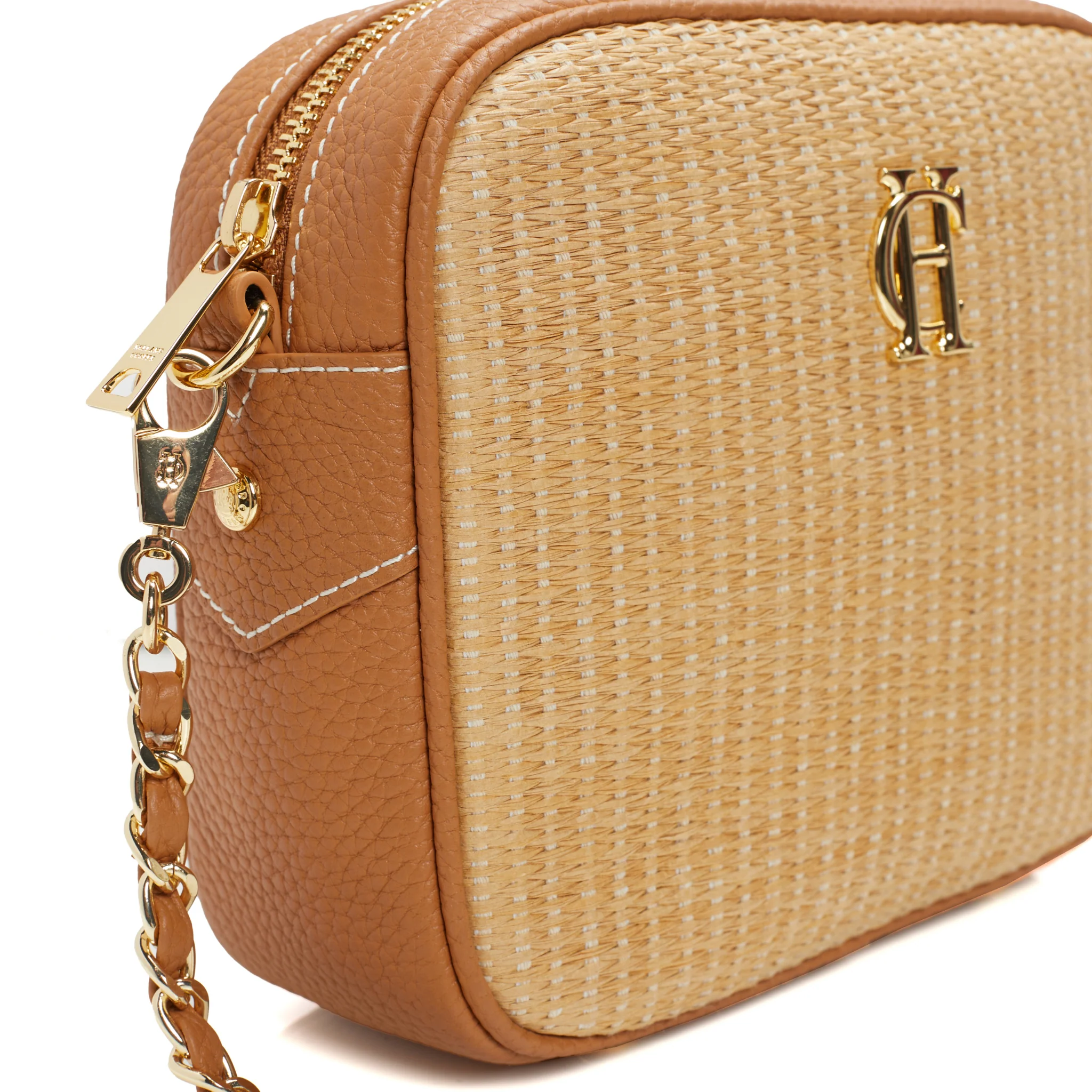 Womens Holland Cooper Tan/Rafffia Soho Camera Bag - Image 3